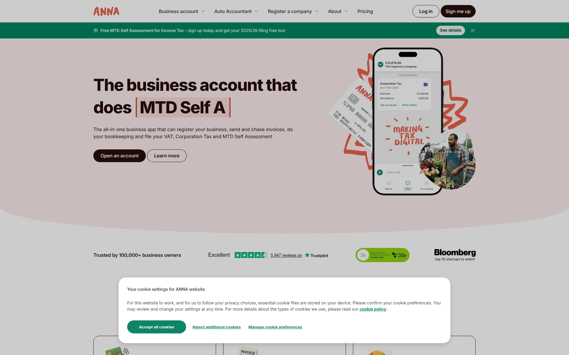 Screenshot of anna.money