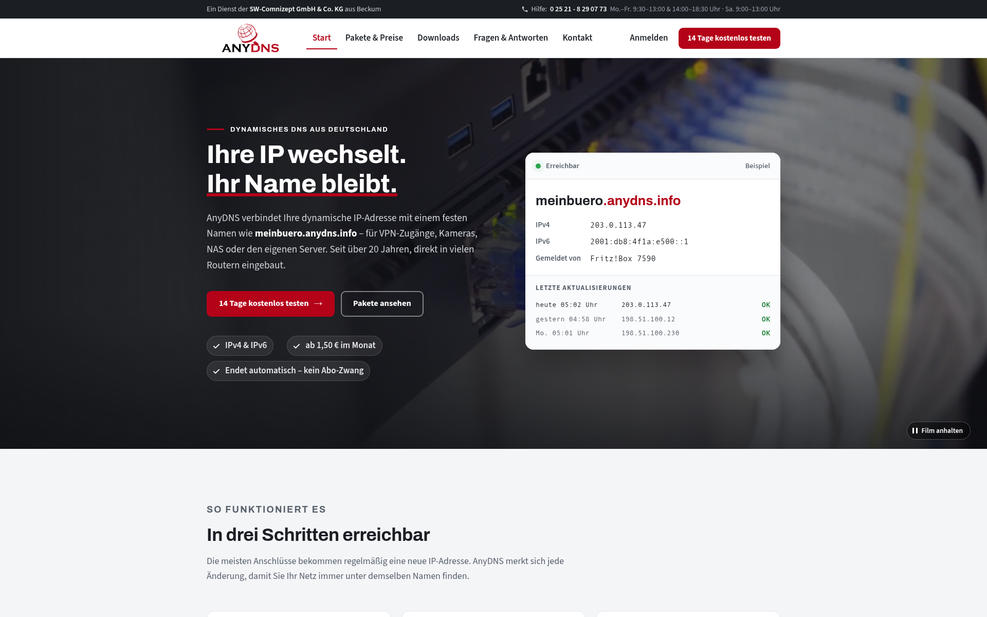 Screenshot of anydns.info