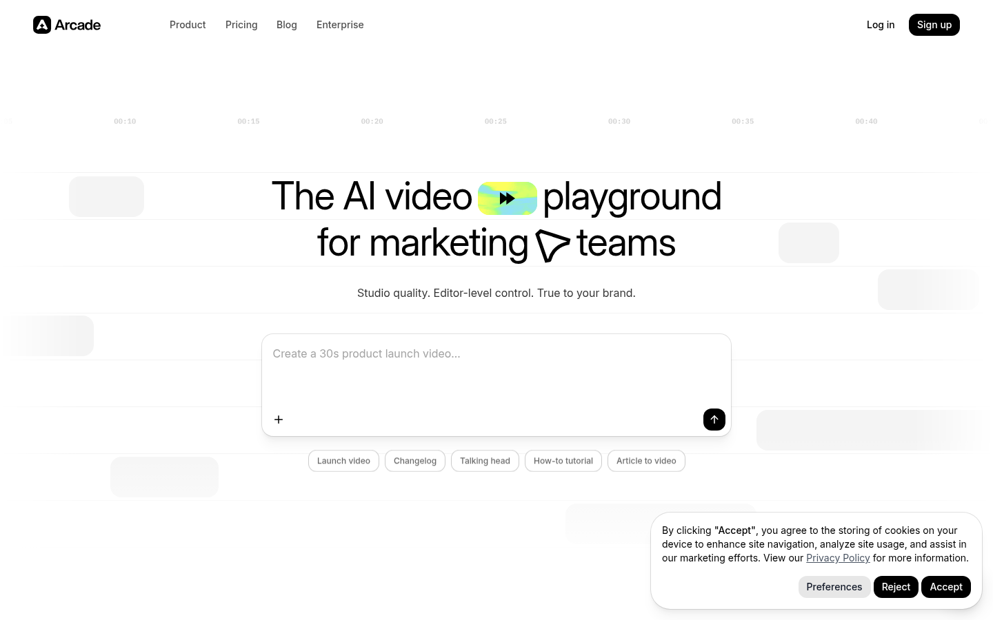 Screenshot of arcade.software