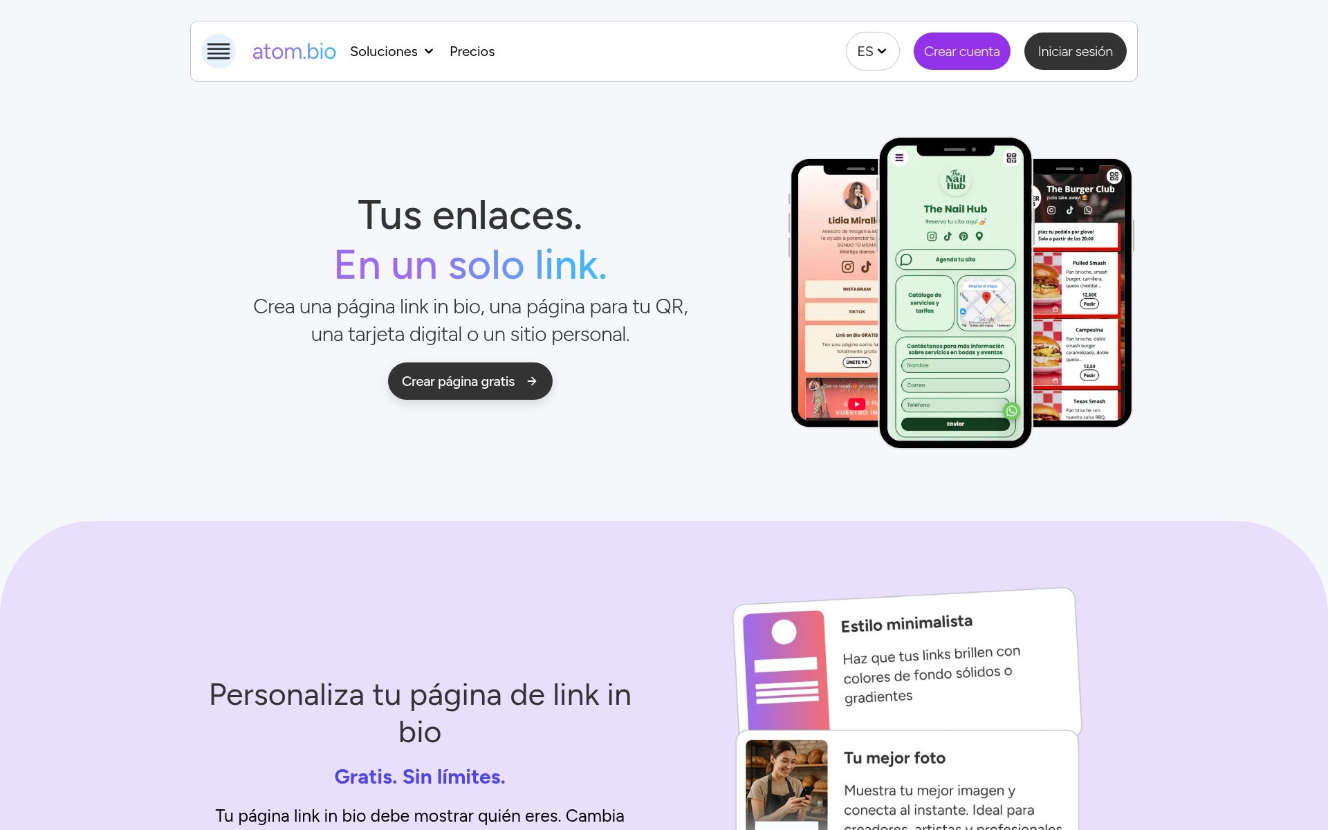 Screenshot of atom.bio