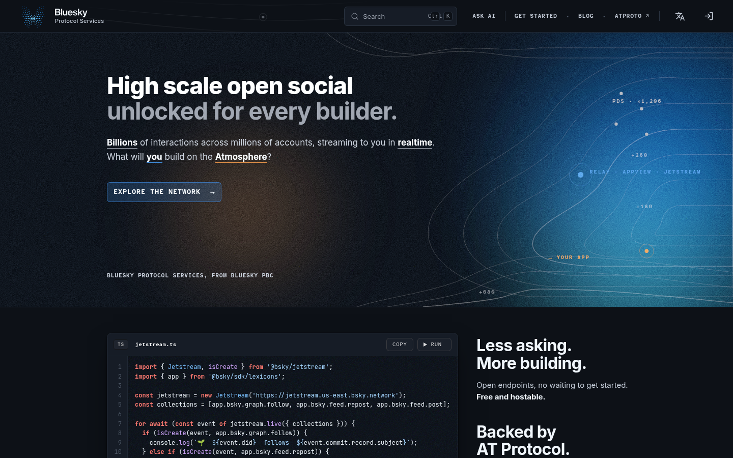 Screenshot of bsky.network