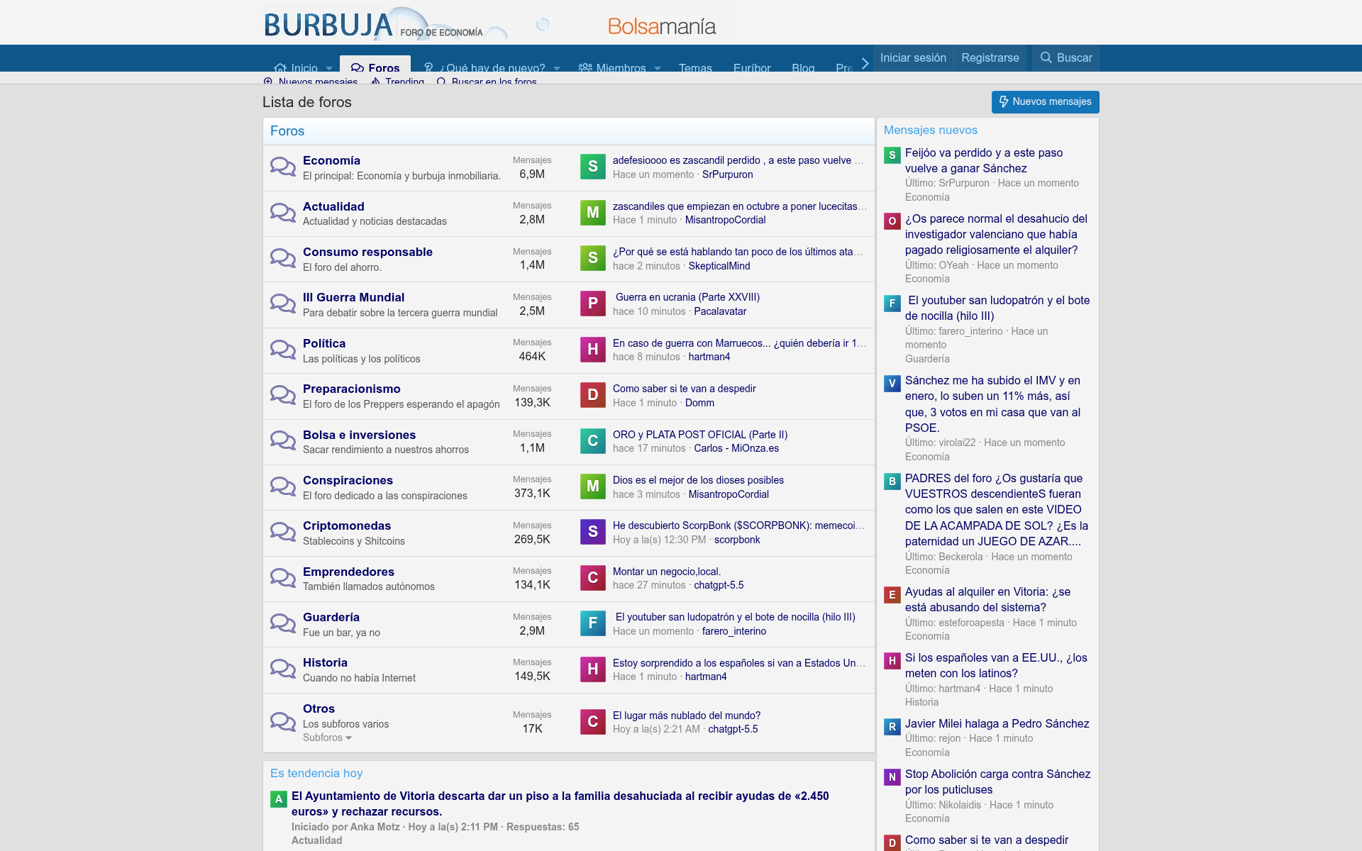 Screenshot of burbuja.info
