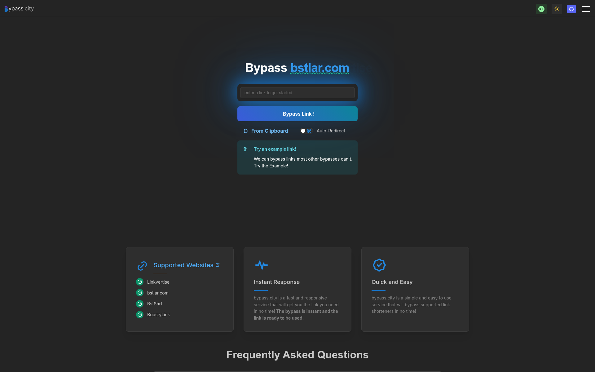 Screenshot of bypass.city