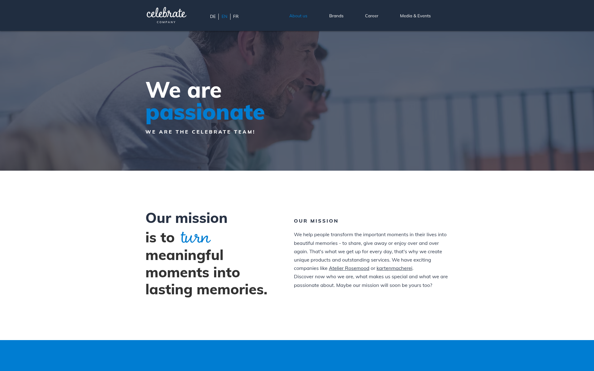 Screenshot of celebrate.company