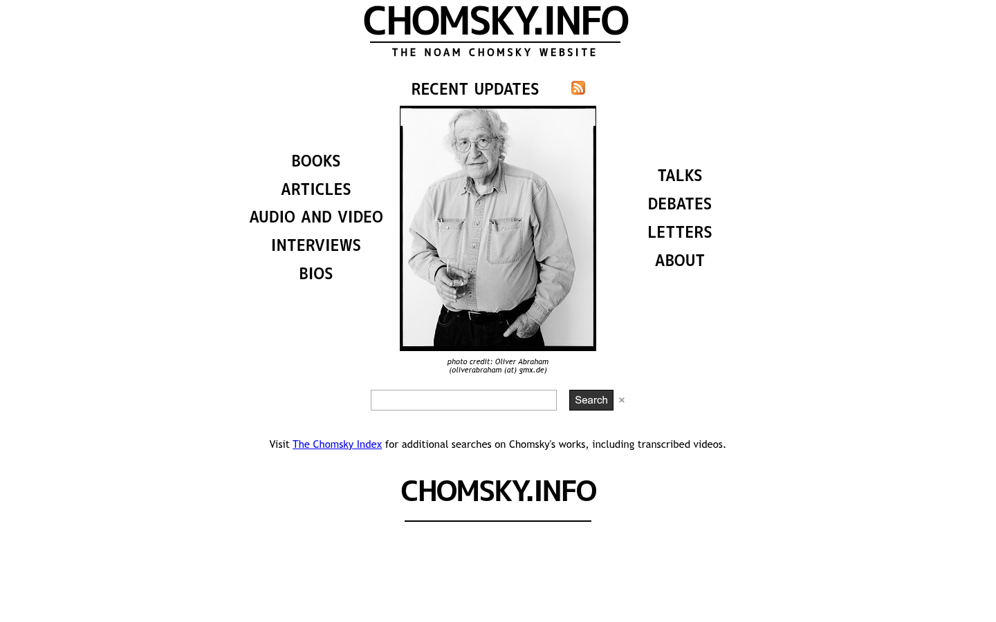 Screenshot of chomsky.info