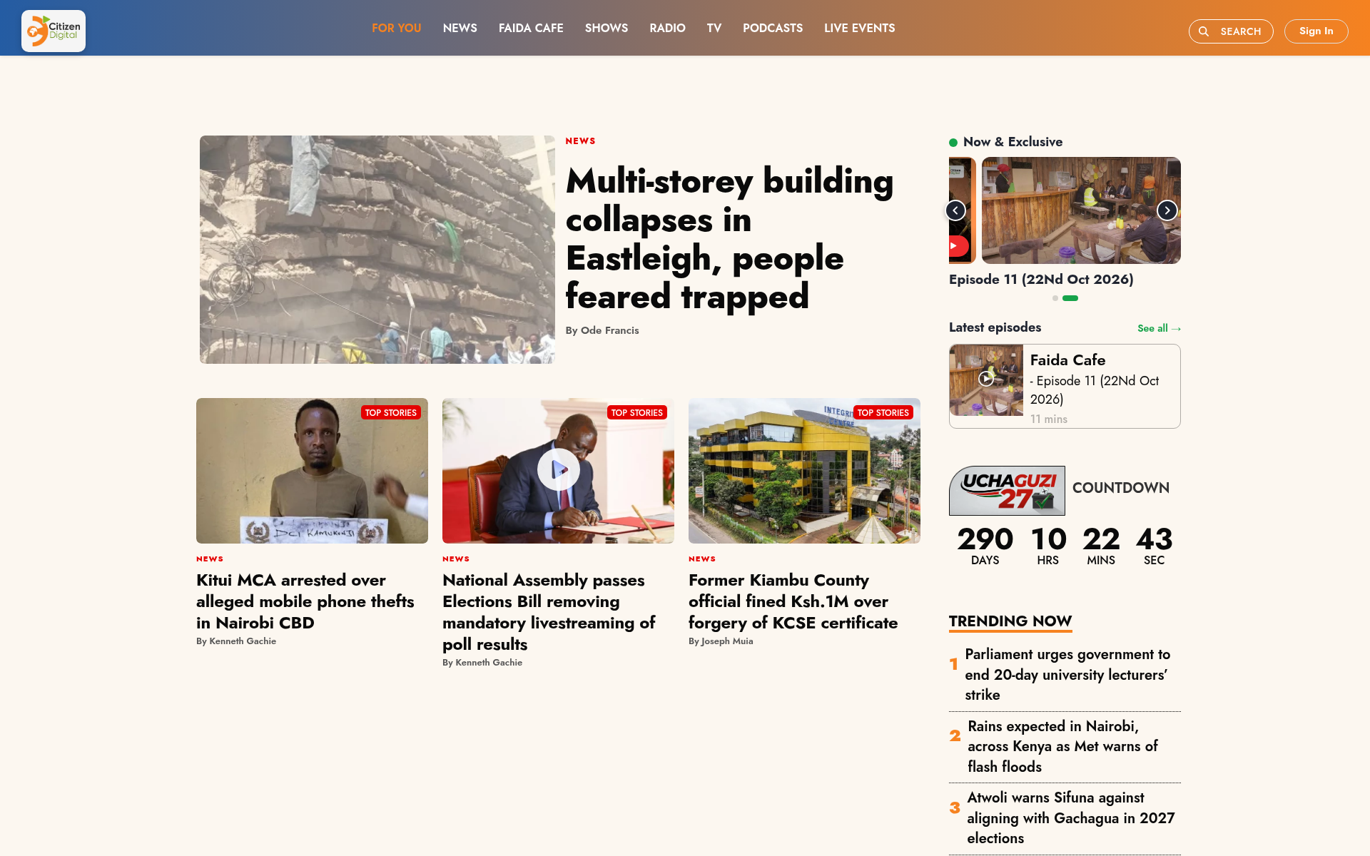 Screenshot of citizen.digital