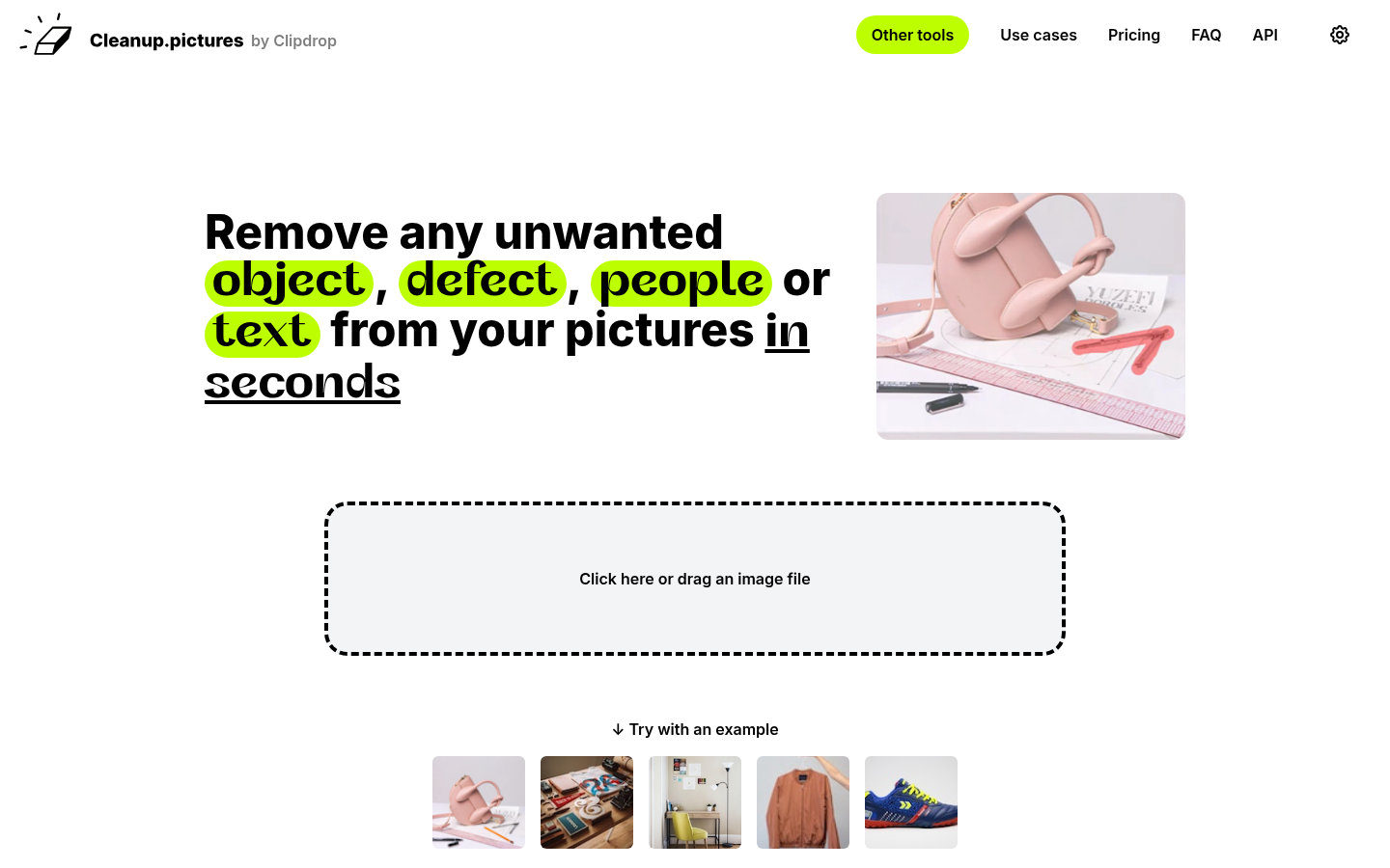 Screenshot of cleanup.pictures