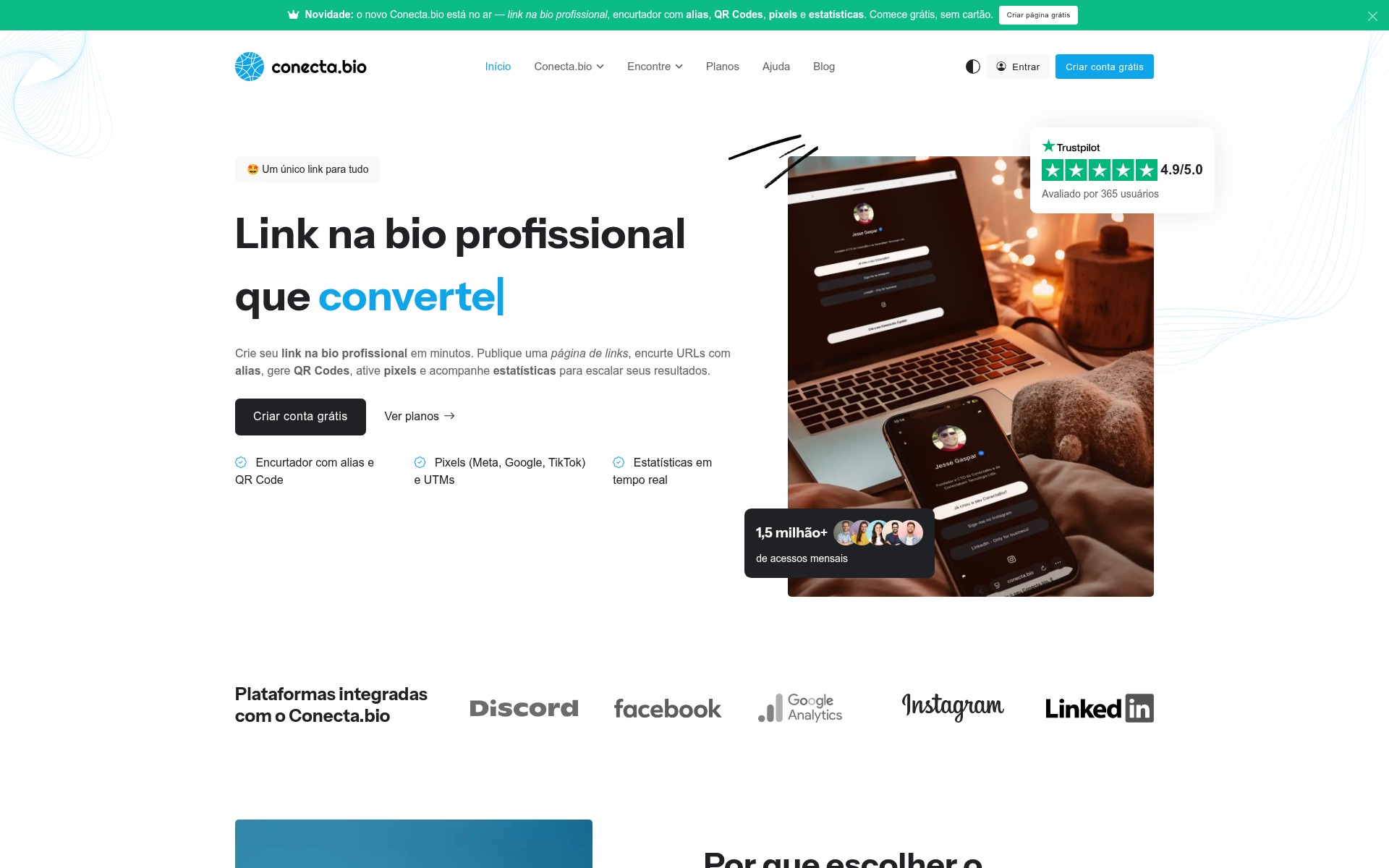 Screenshot of conecta.bio