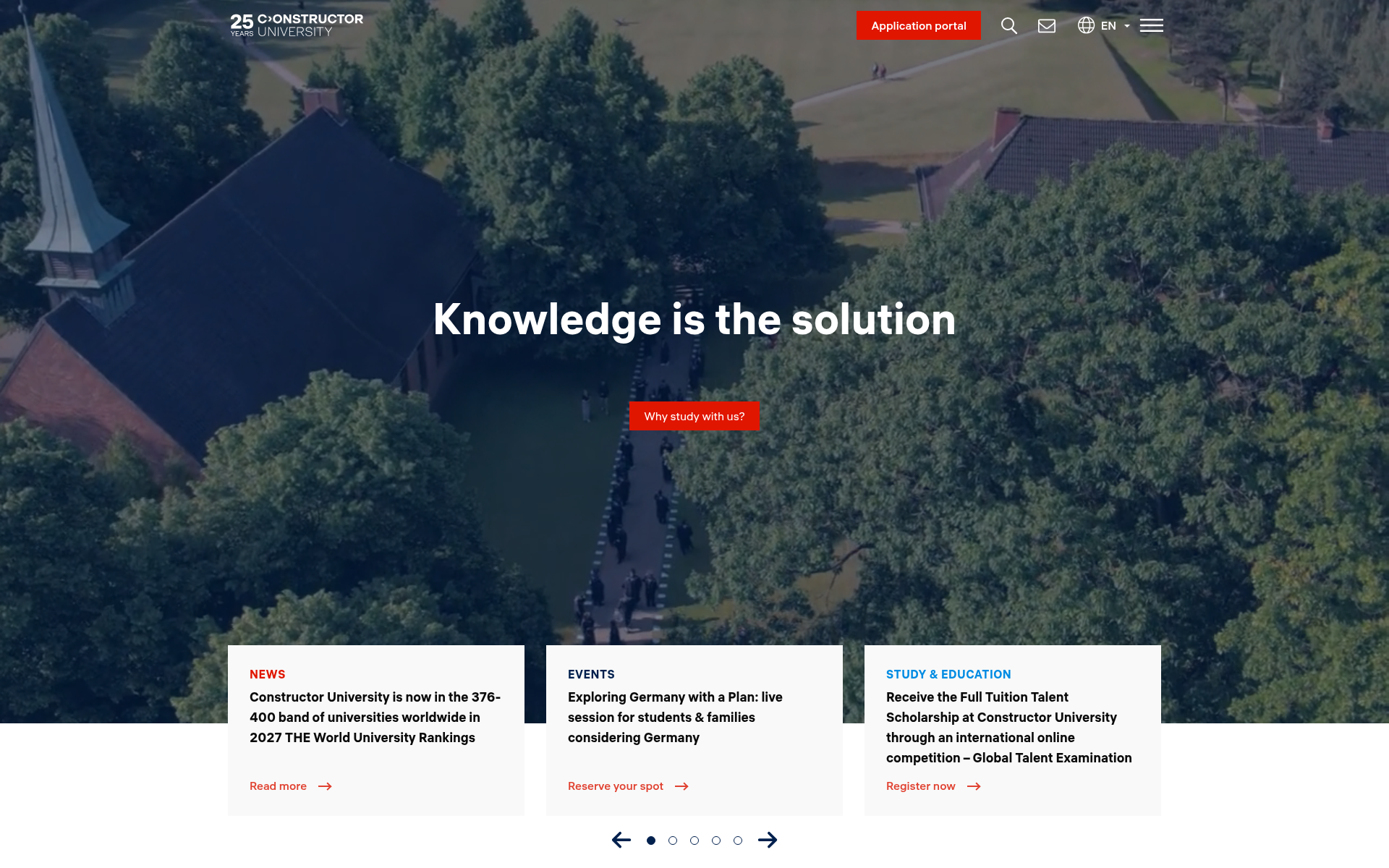Screenshot of constructor.university