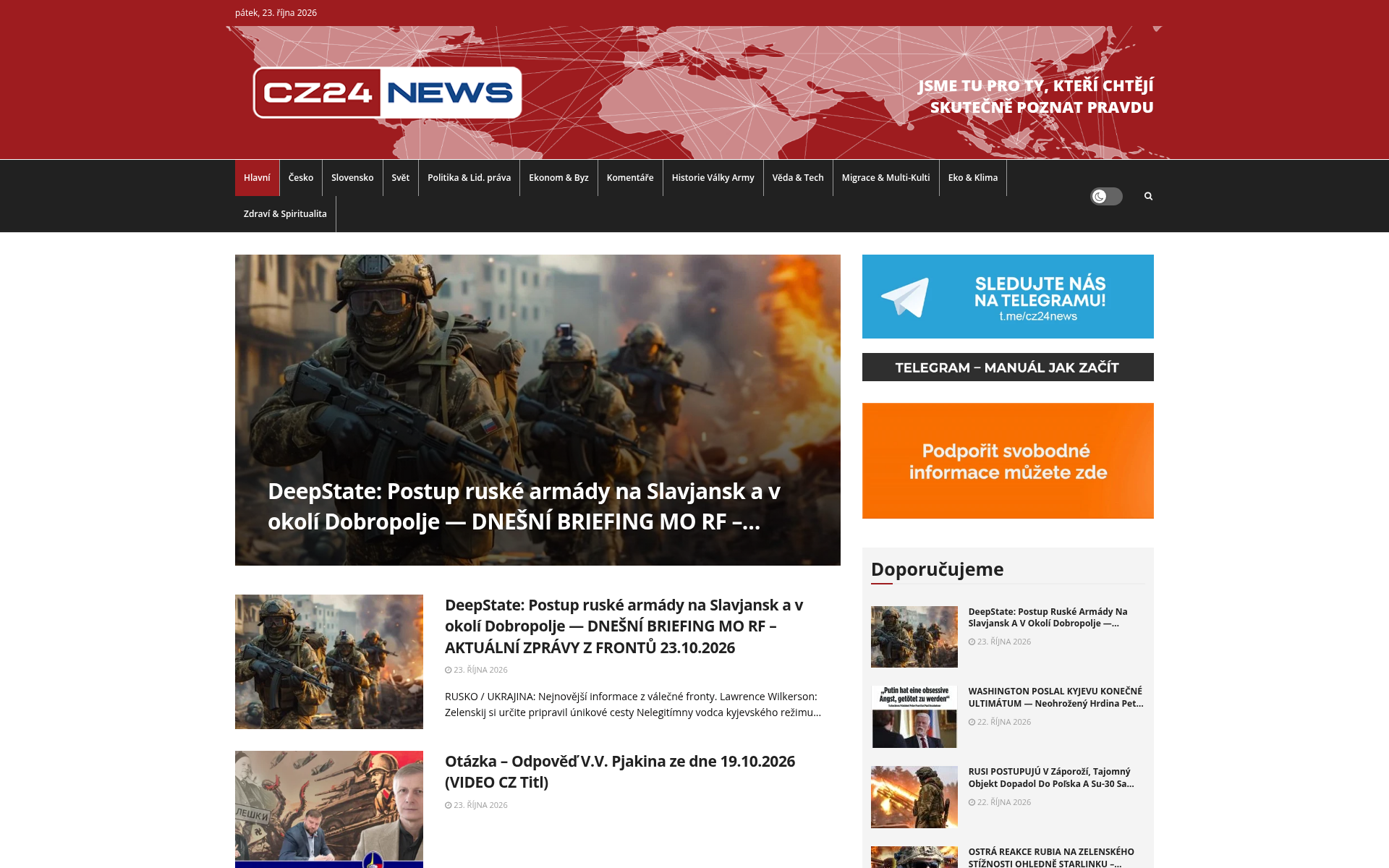 Screenshot of cz24.news