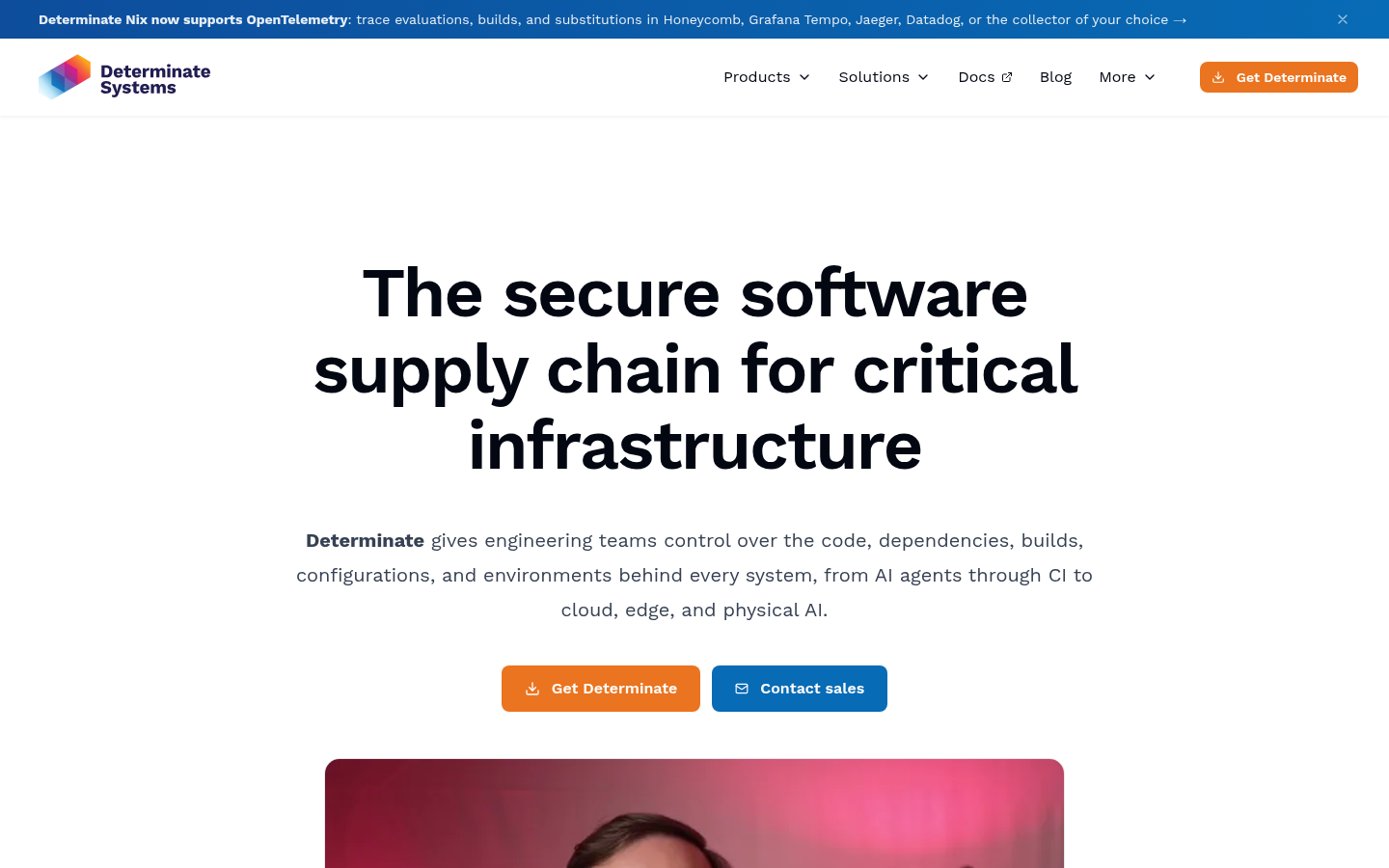 Screenshot of determinate.systems