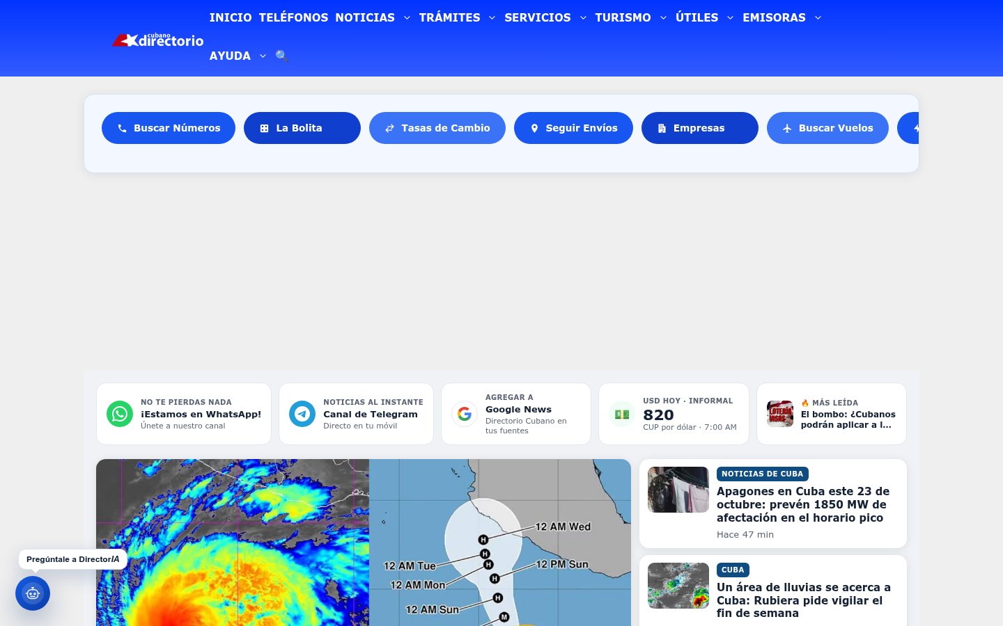 Screenshot of directoriocubano.info