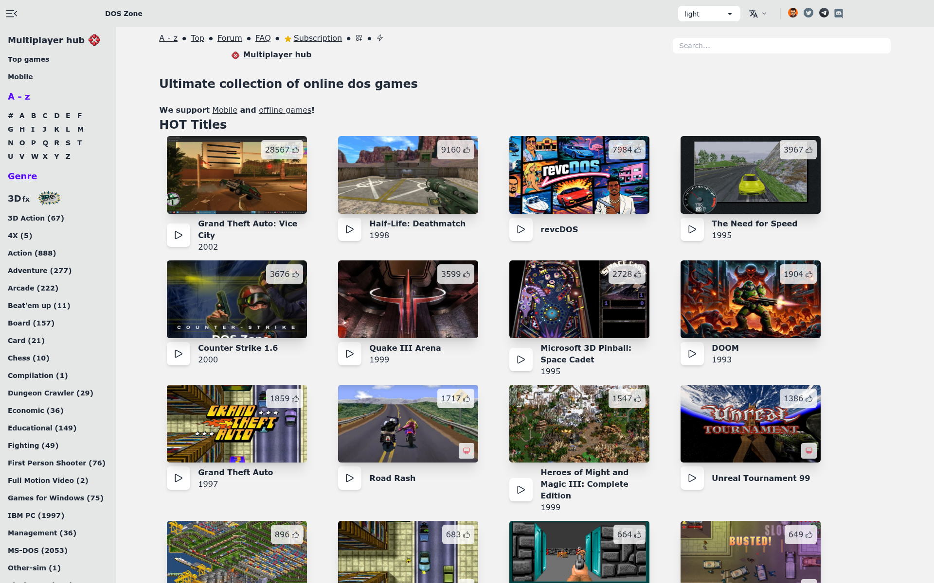 Screenshot of dos.zone