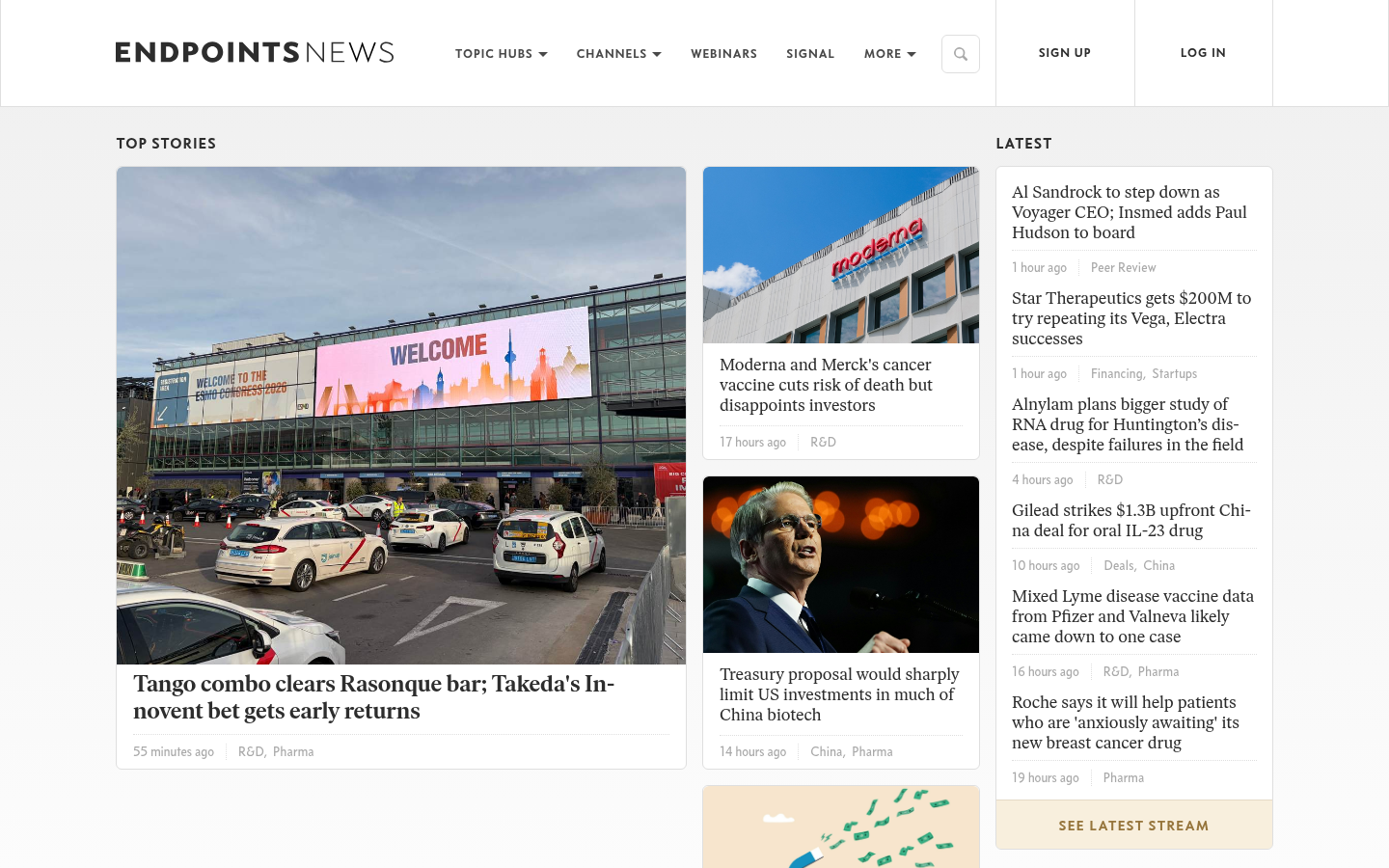 Screenshot of endpoints.news