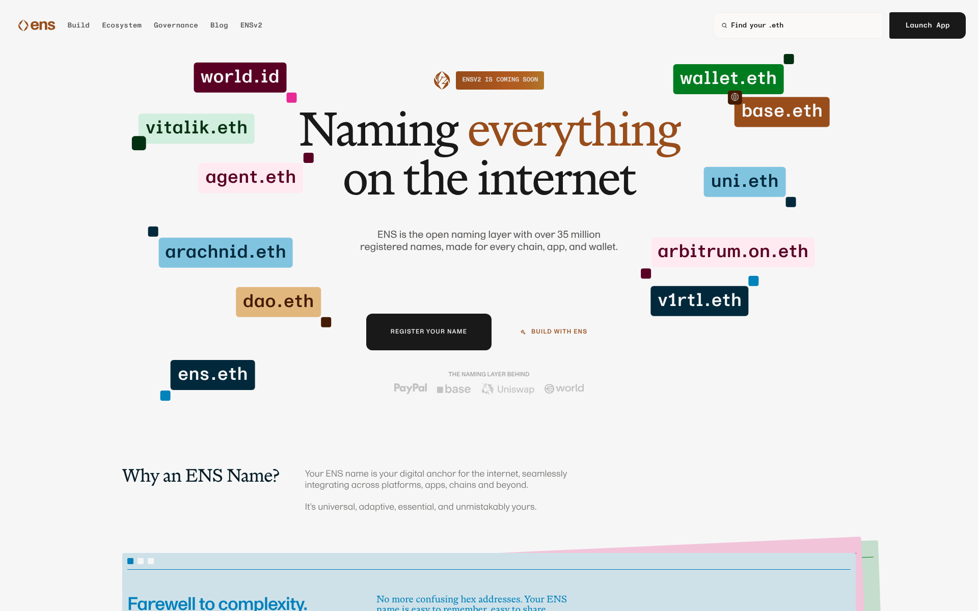 Screenshot of ens.domains