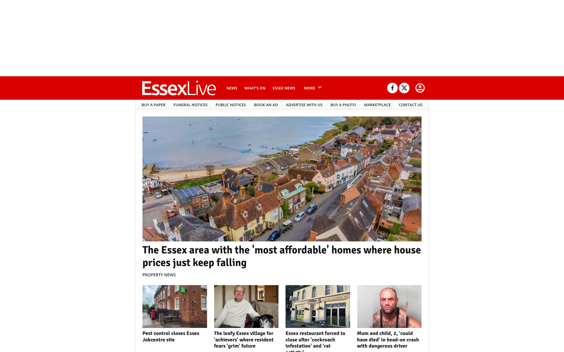 Screenshot of essexlive.news