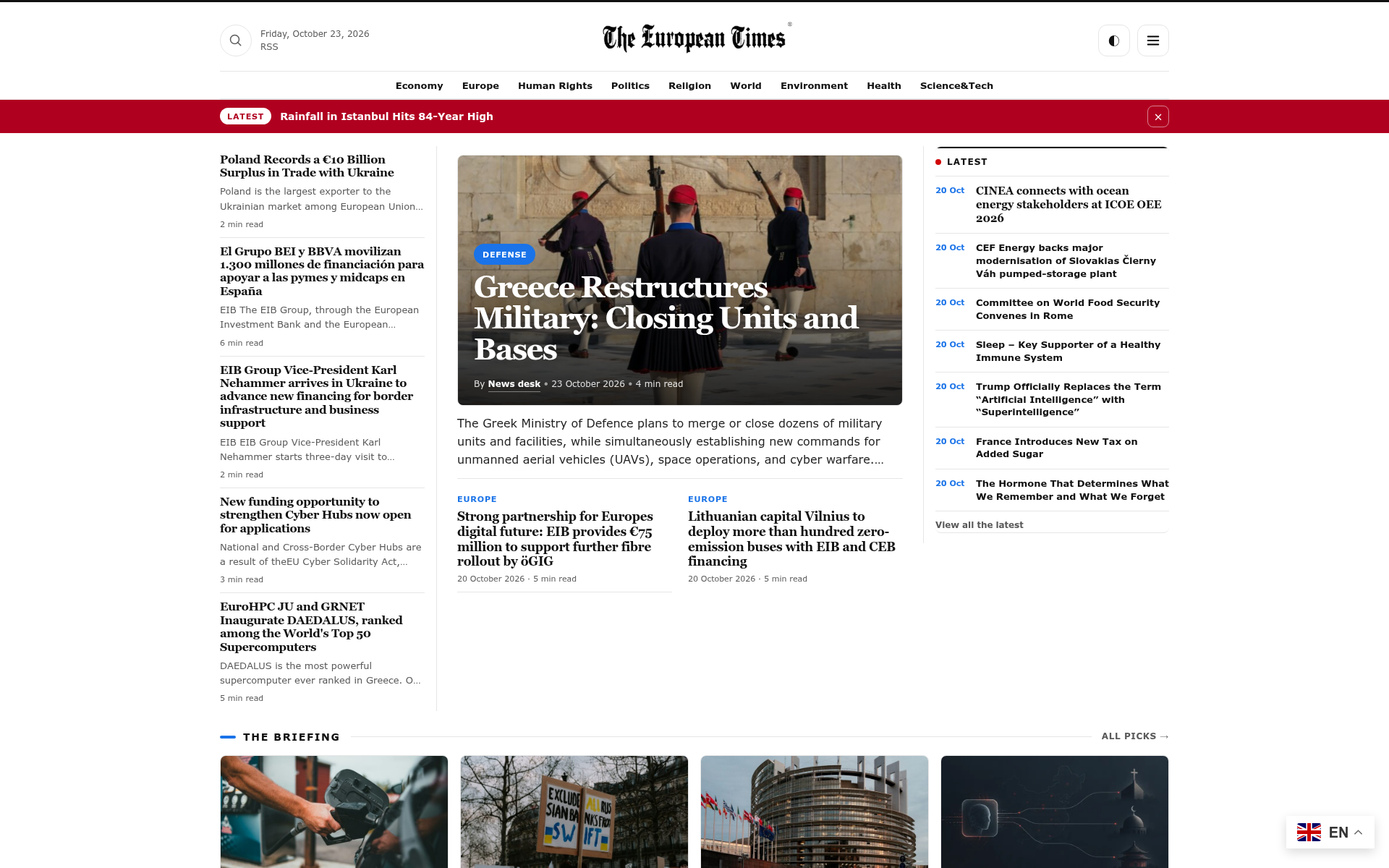 Screenshot of europeantimes.news
