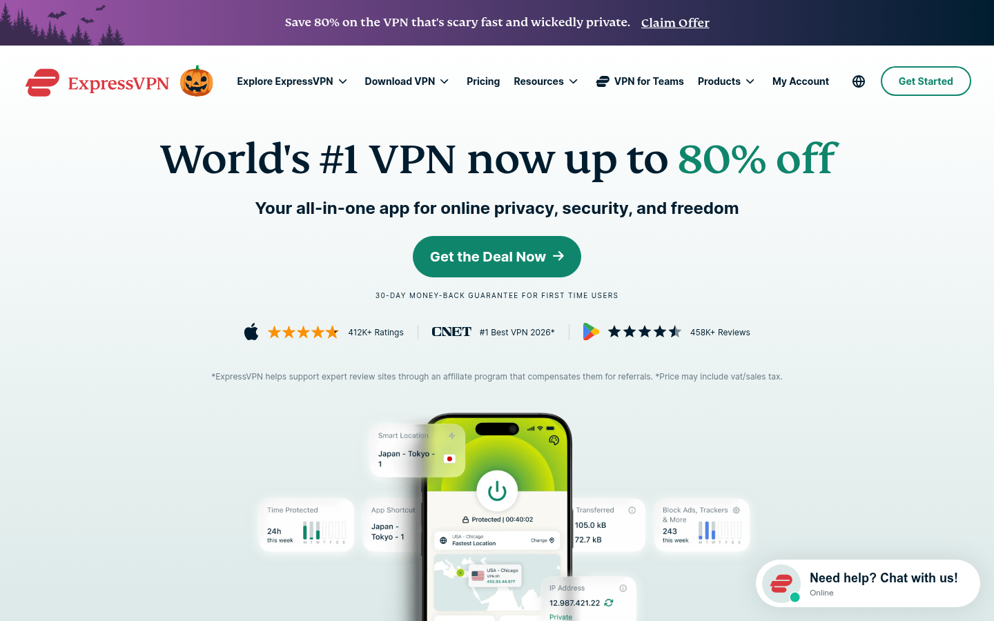 Screenshot of expressvpn.works