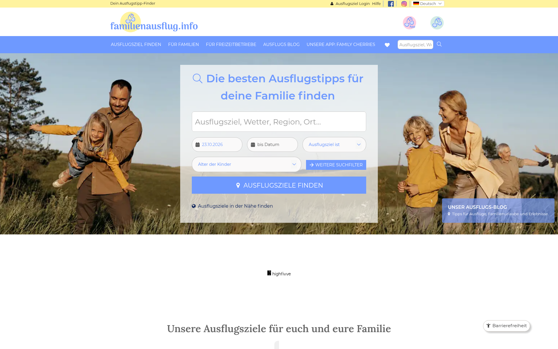 Screenshot of familienausflug.info