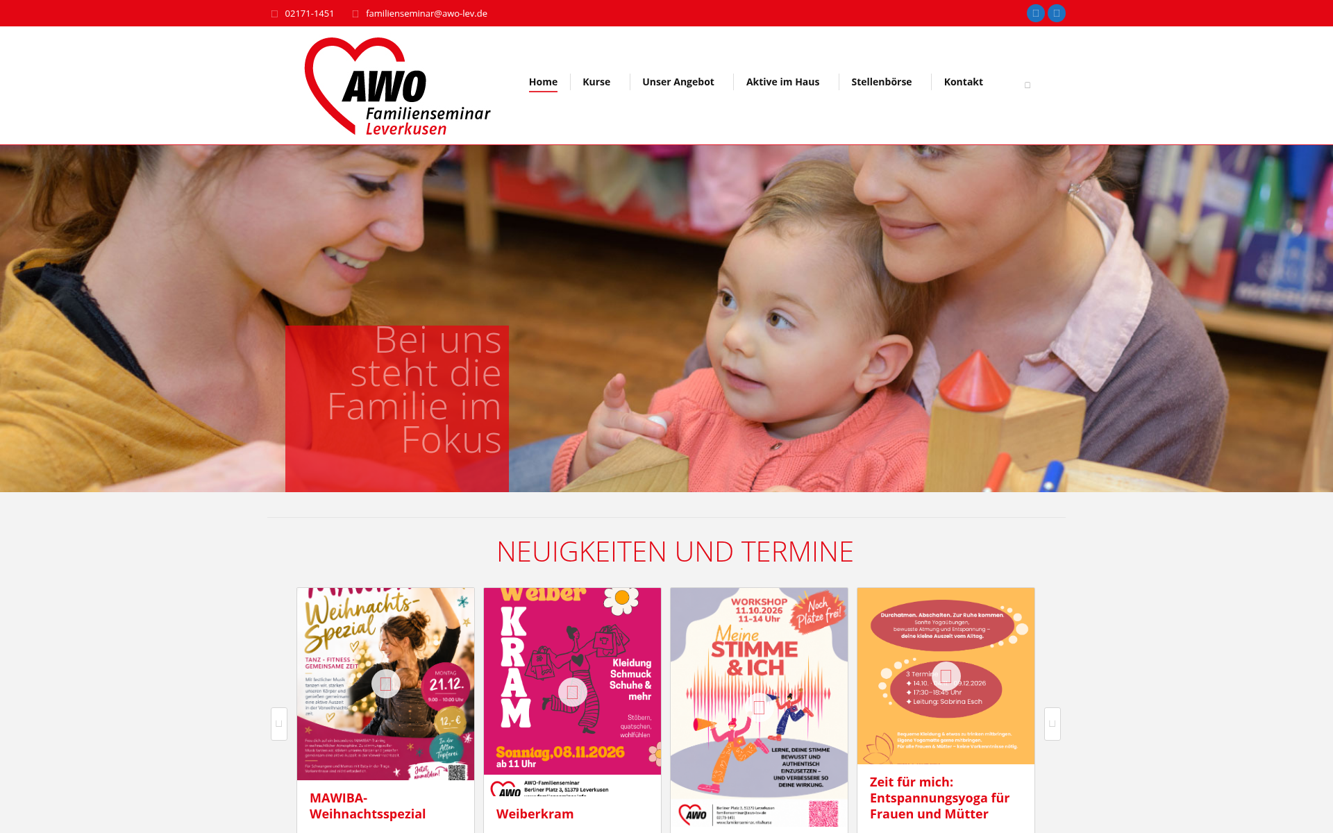 Screenshot of familienseminar.info
