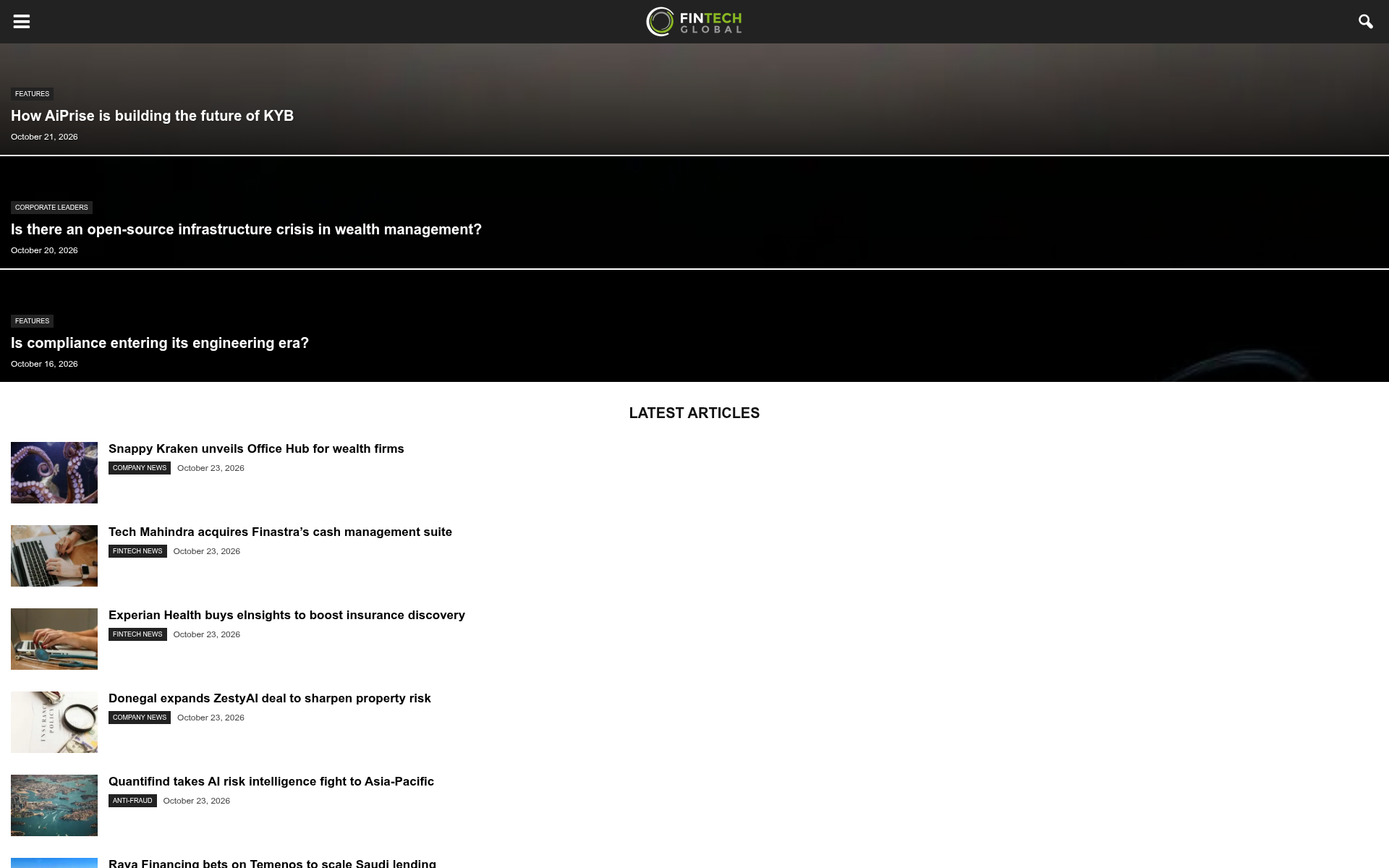 Screenshot of fintech.global