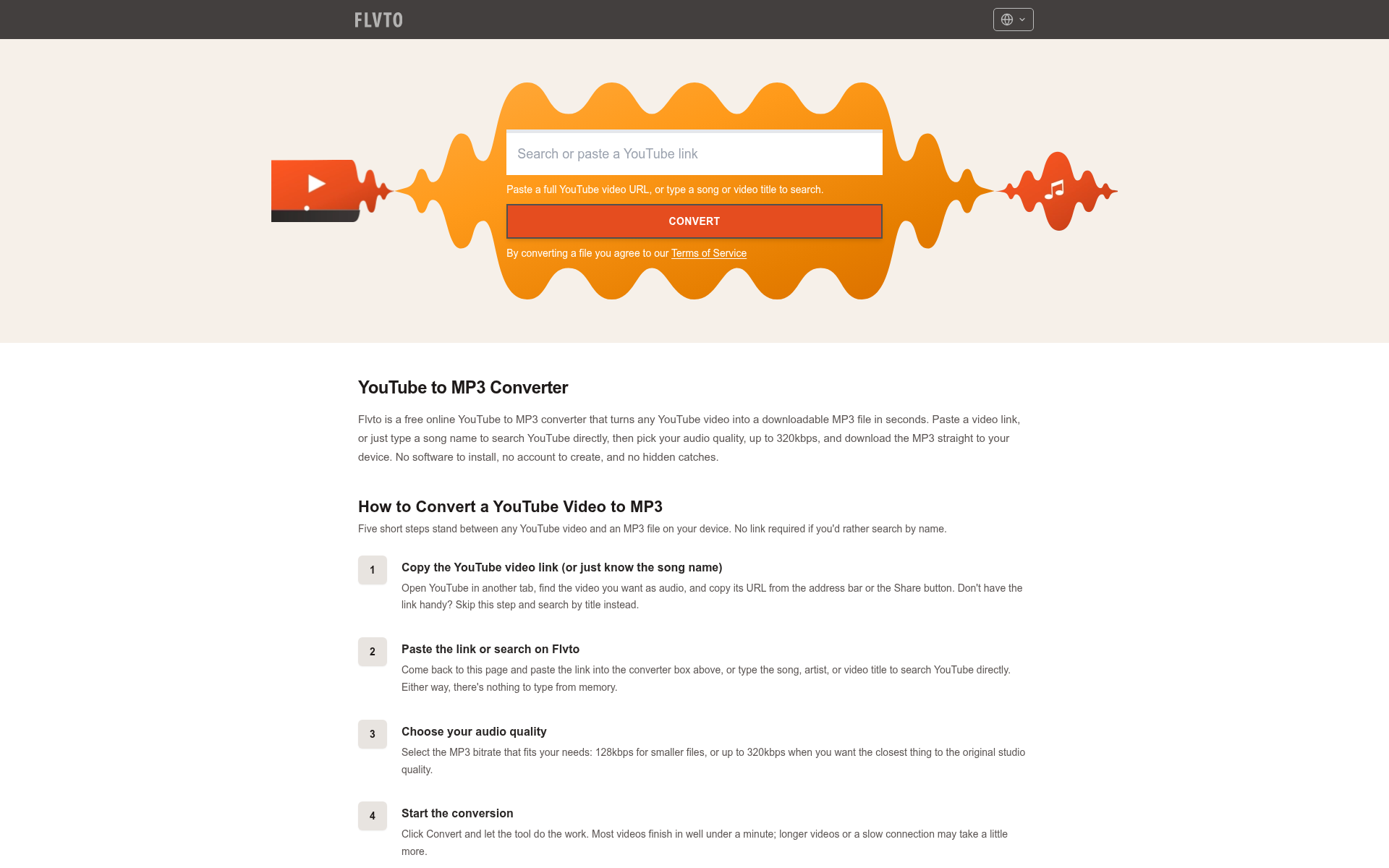Screenshot of flvto.world