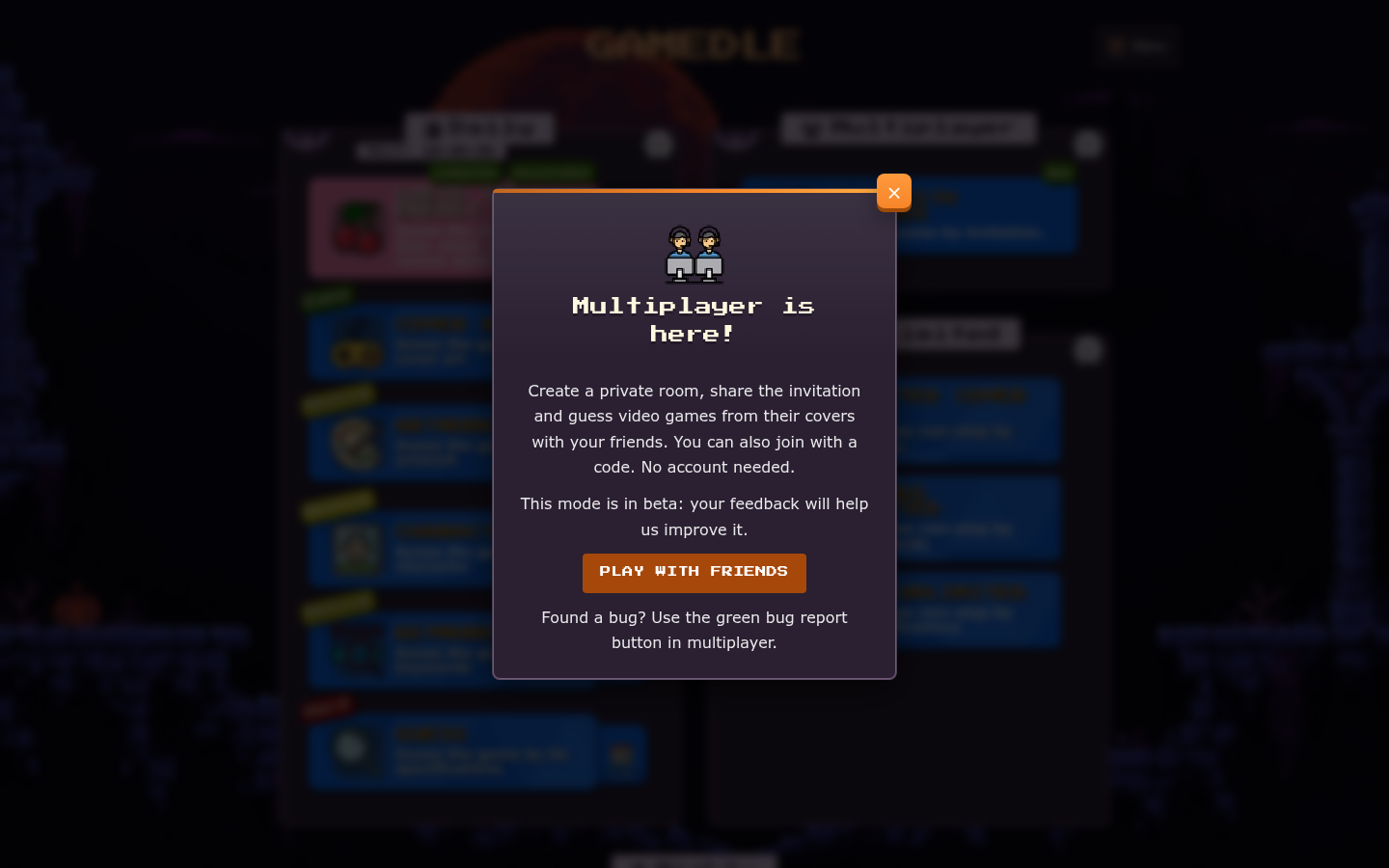Screenshot of gamedle.wtf