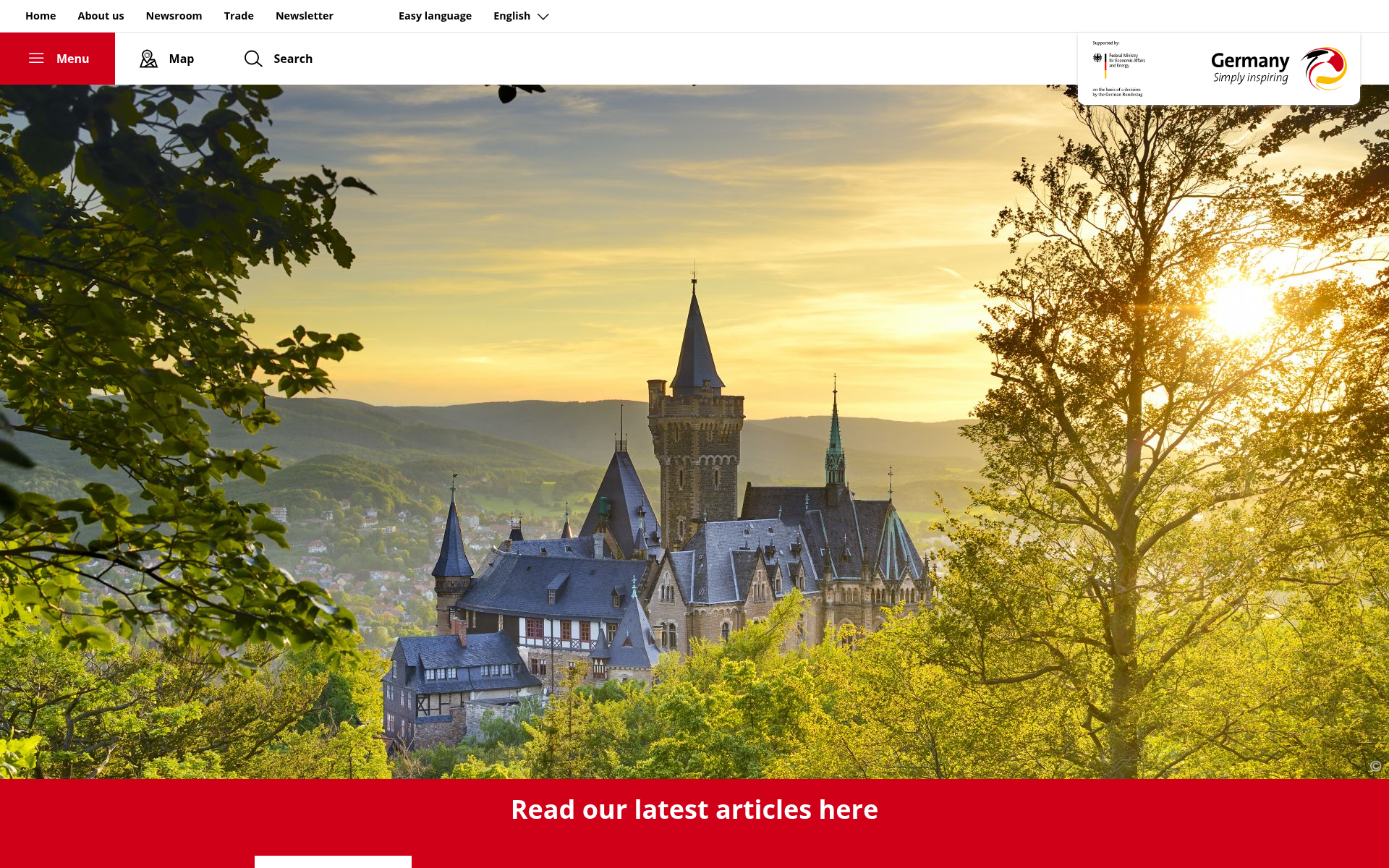 Screenshot of germany.travel