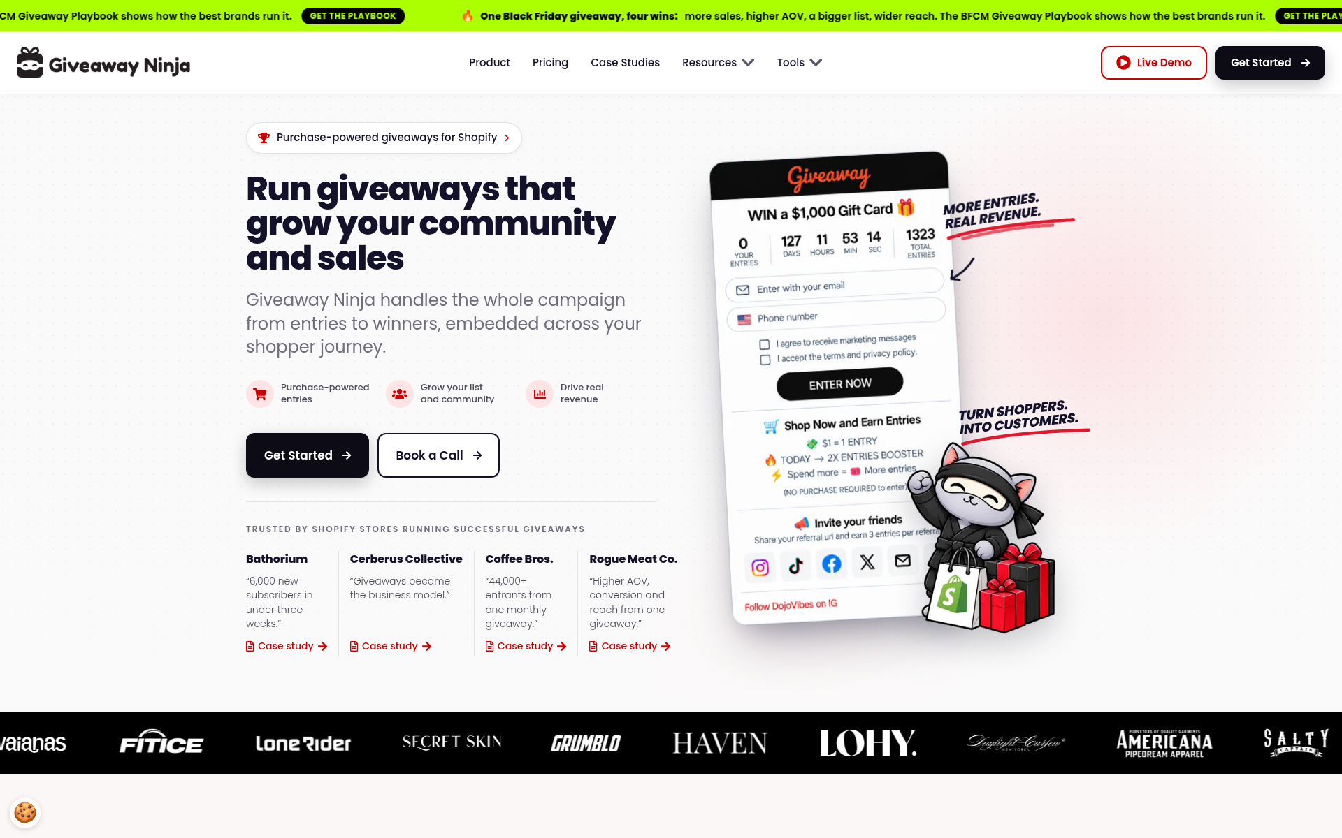 Screenshot of giveaway.ninja