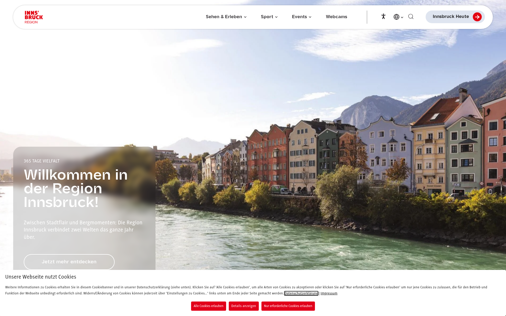 Screenshot of innsbruck.info