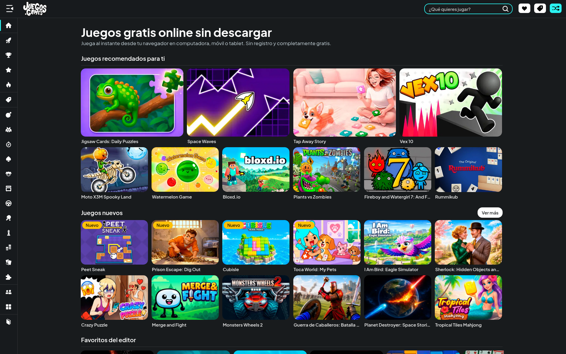 Screenshot of juegos.games