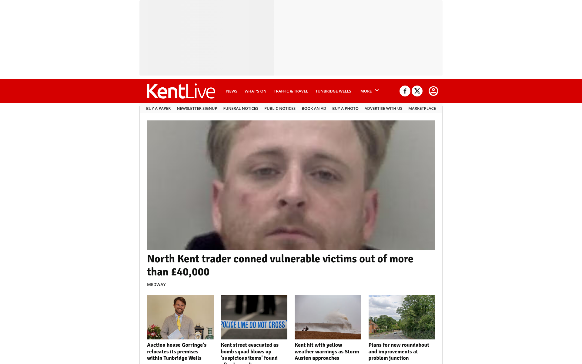 Screenshot of kentlive.news