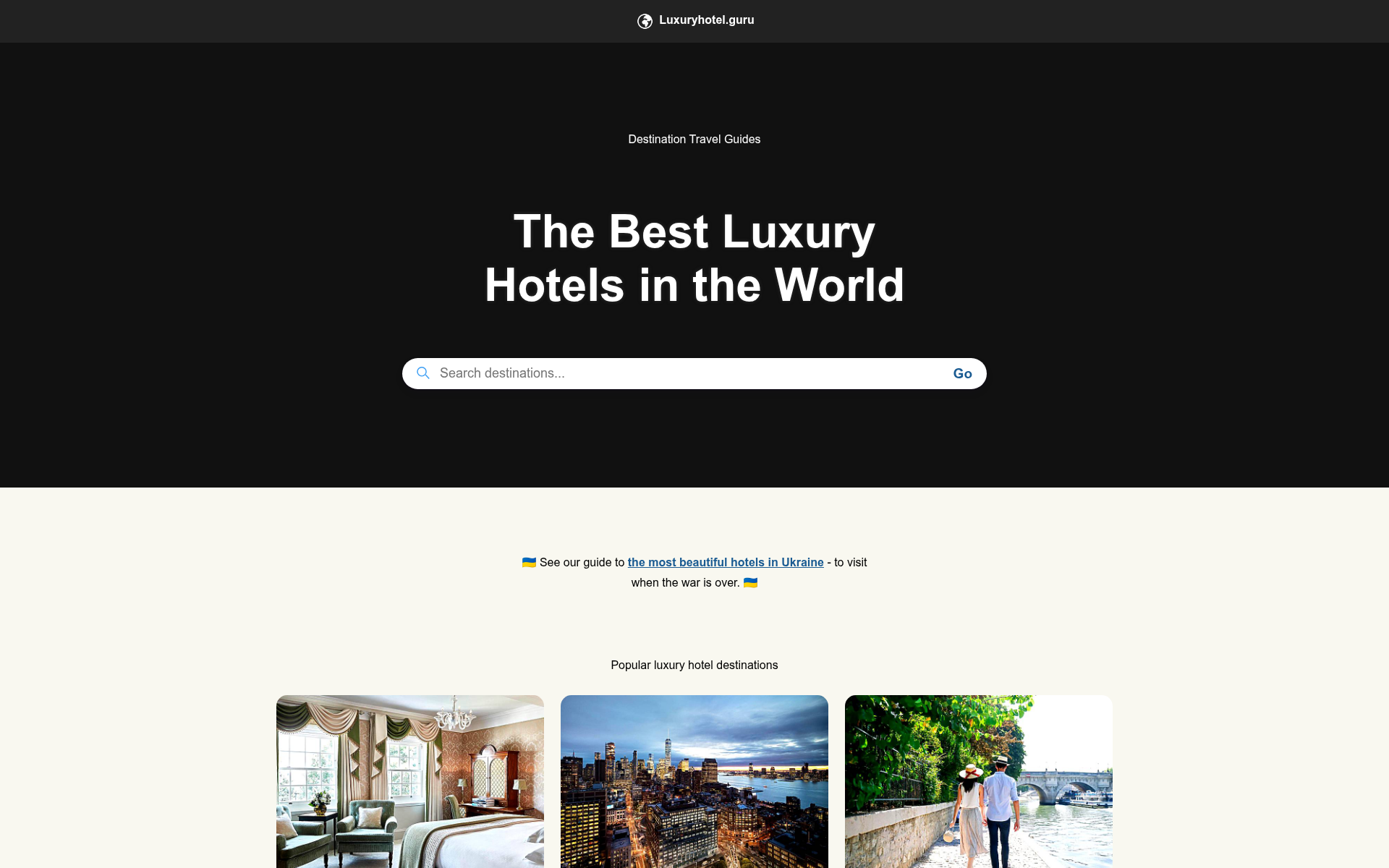 Screenshot of luxuryhotel.guru