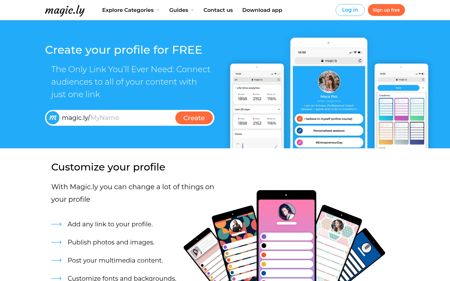 Screenshot of magicly.bio