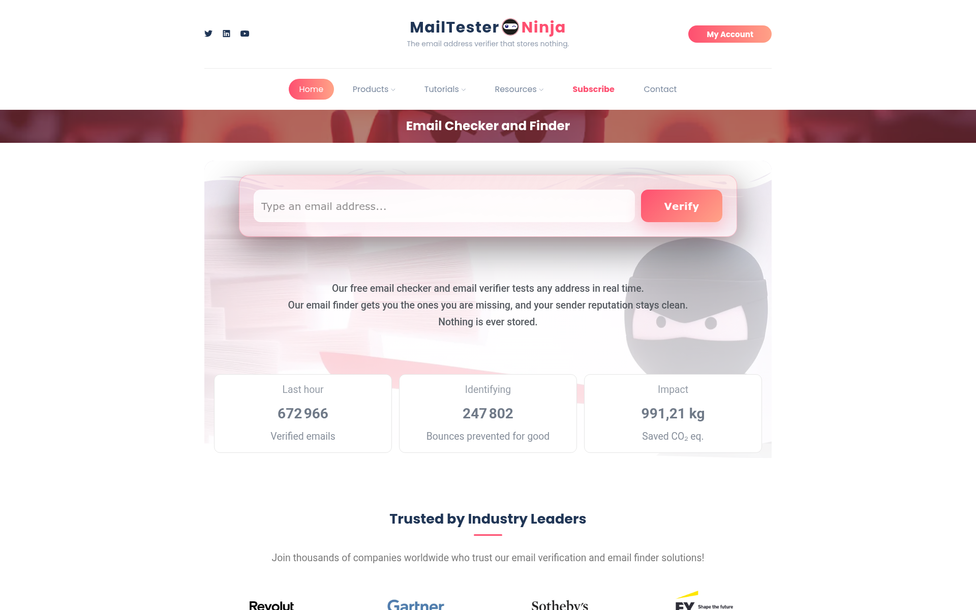 Screenshot of mailtester.ninja