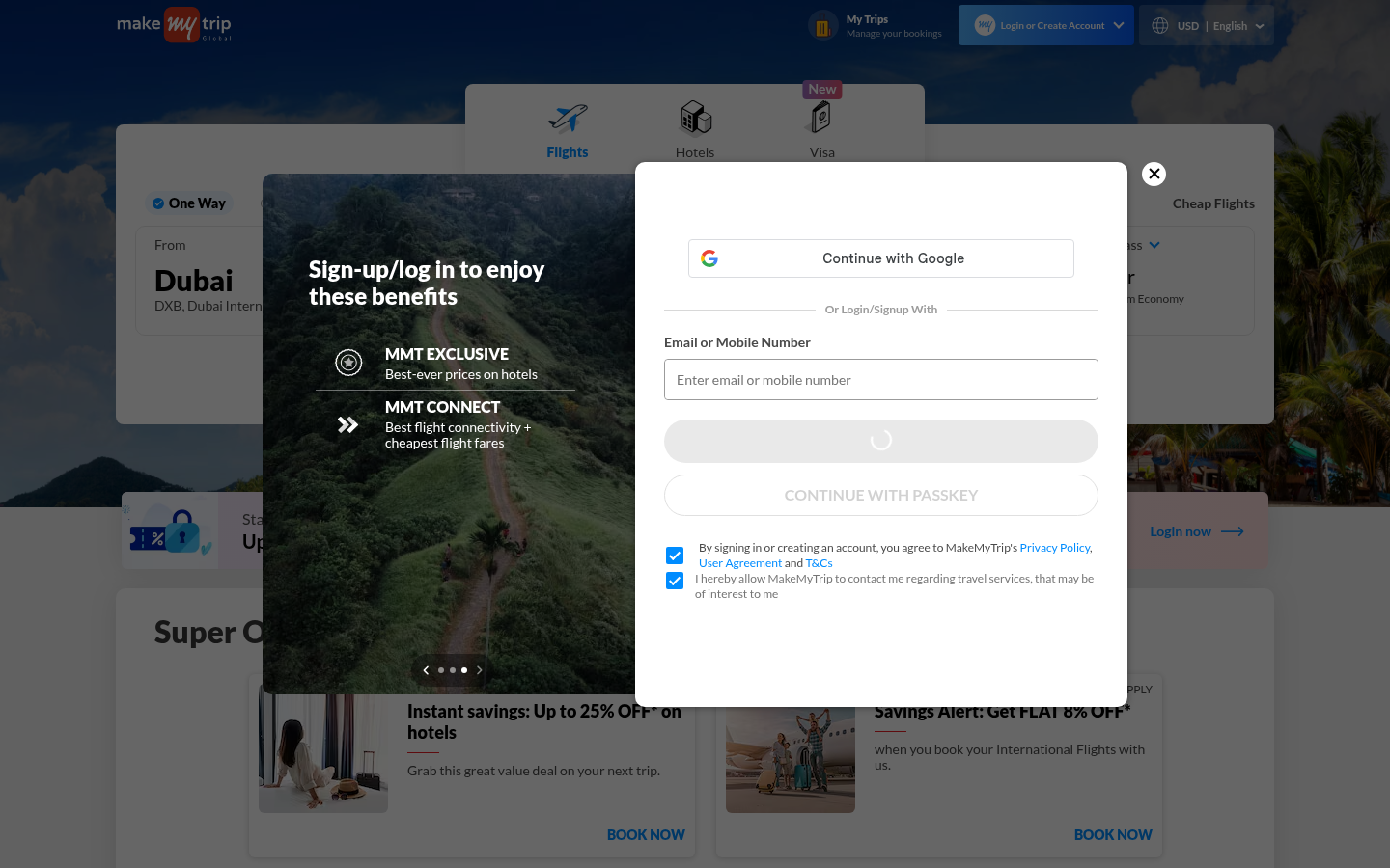 Screenshot of makemytrip.global