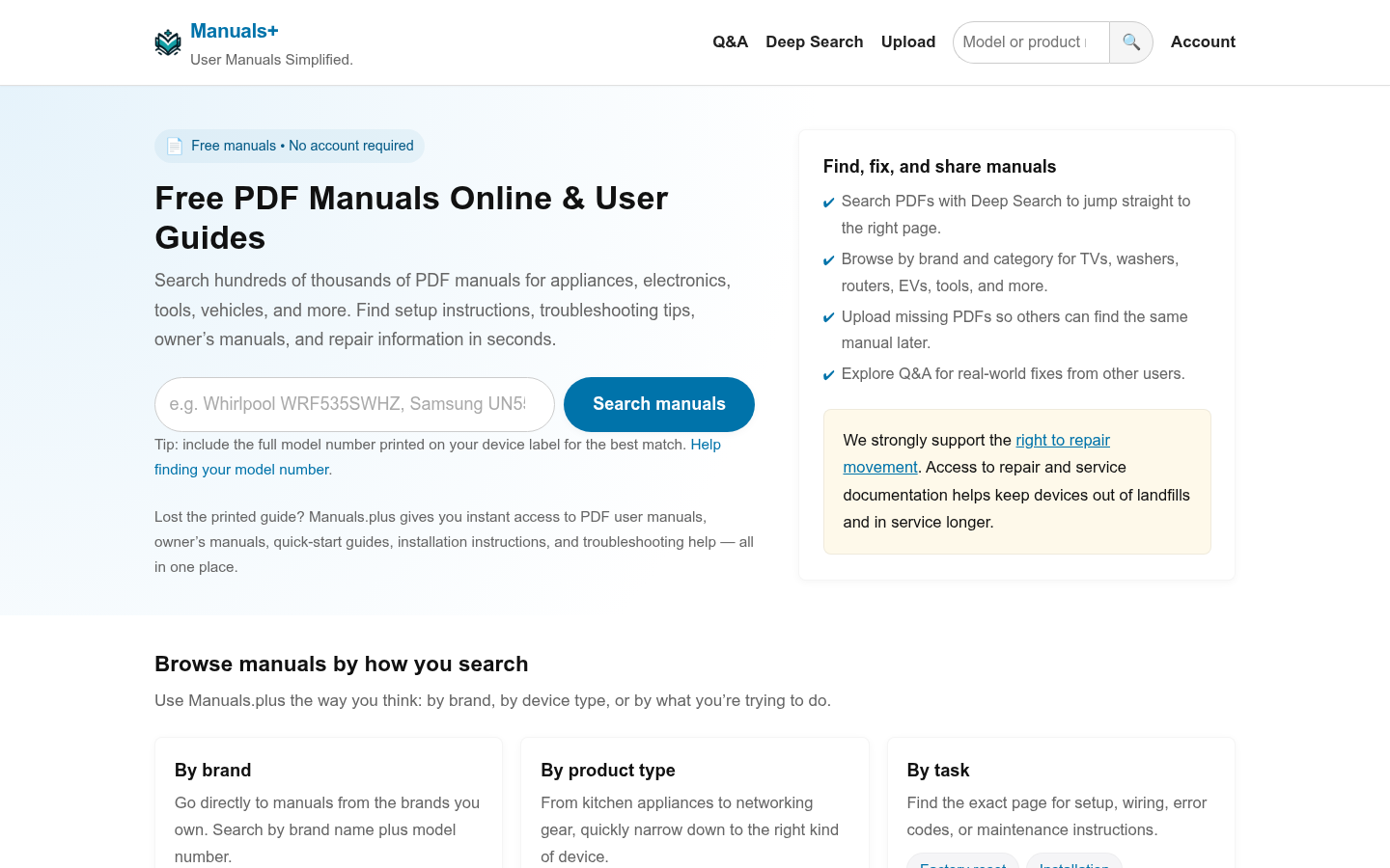 Screenshot of manuals.plus