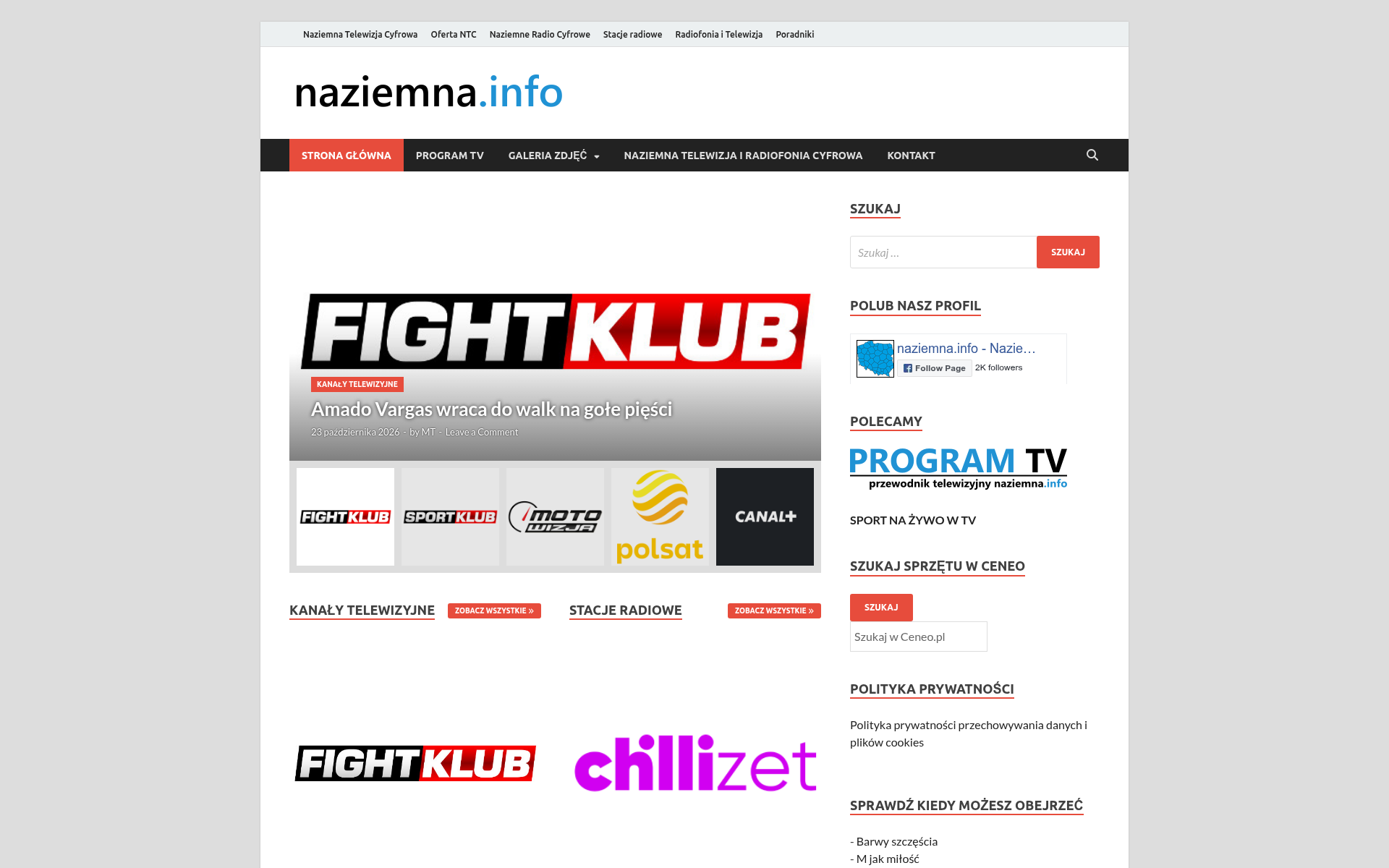 Screenshot of naziemna.info