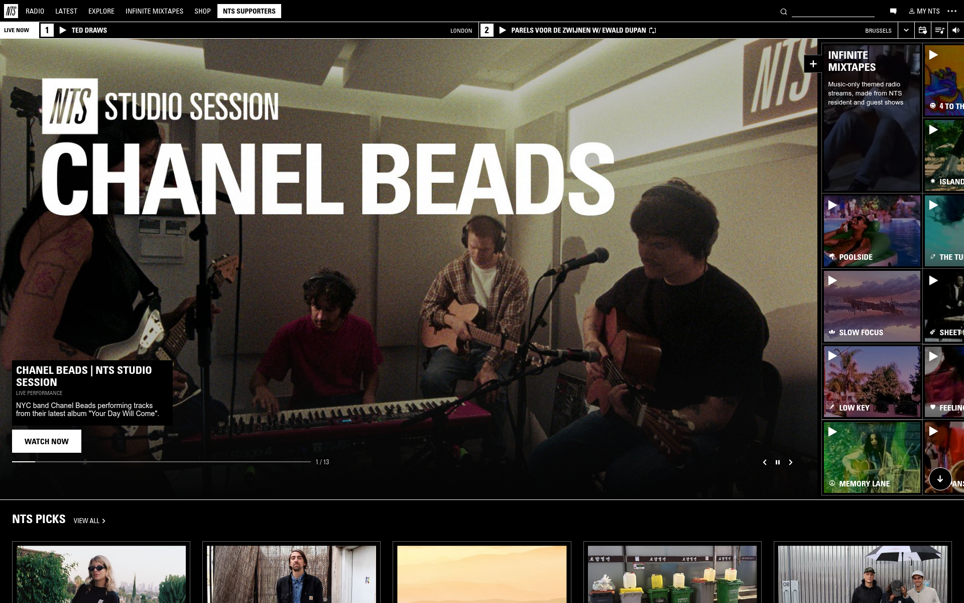 Screenshot of nts.live
