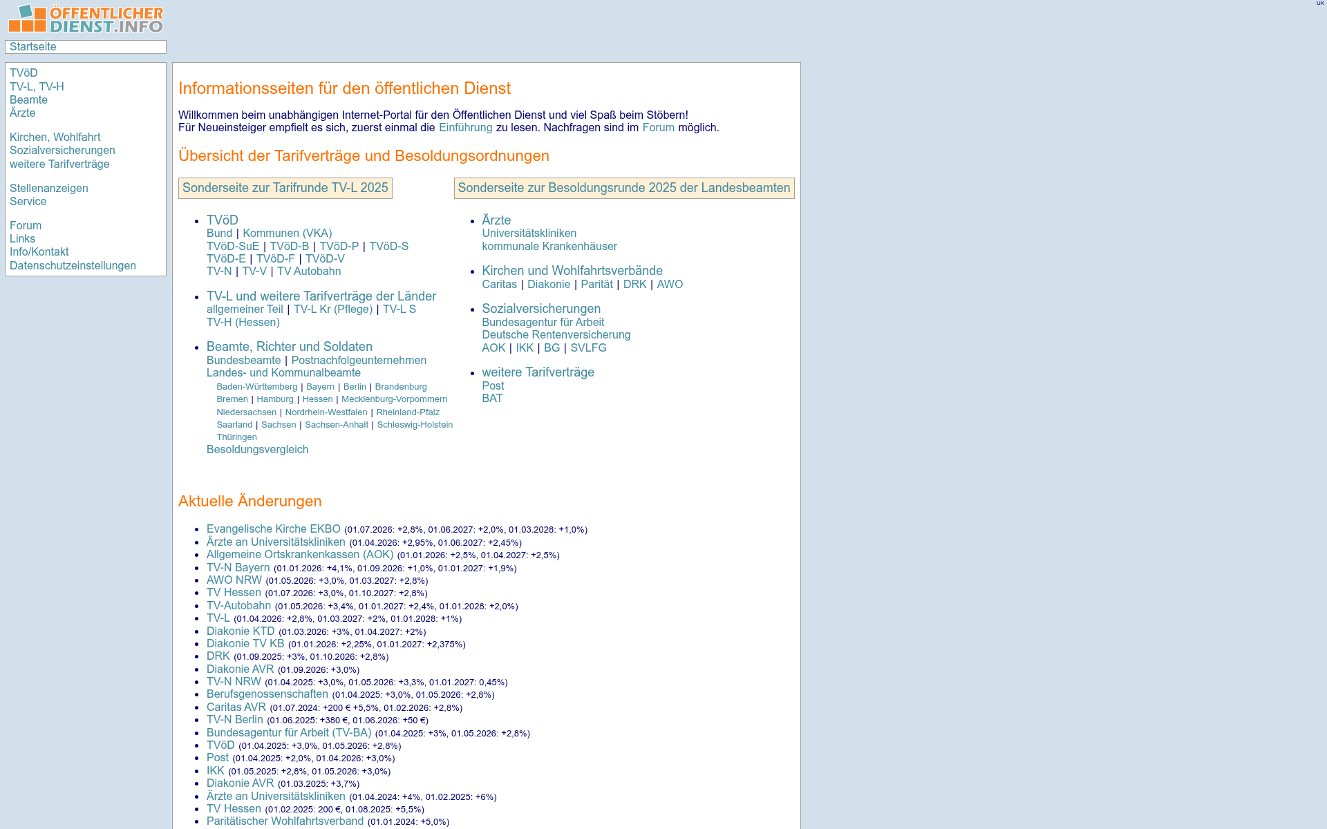 Screenshot of oeffentlicher-dienst.info