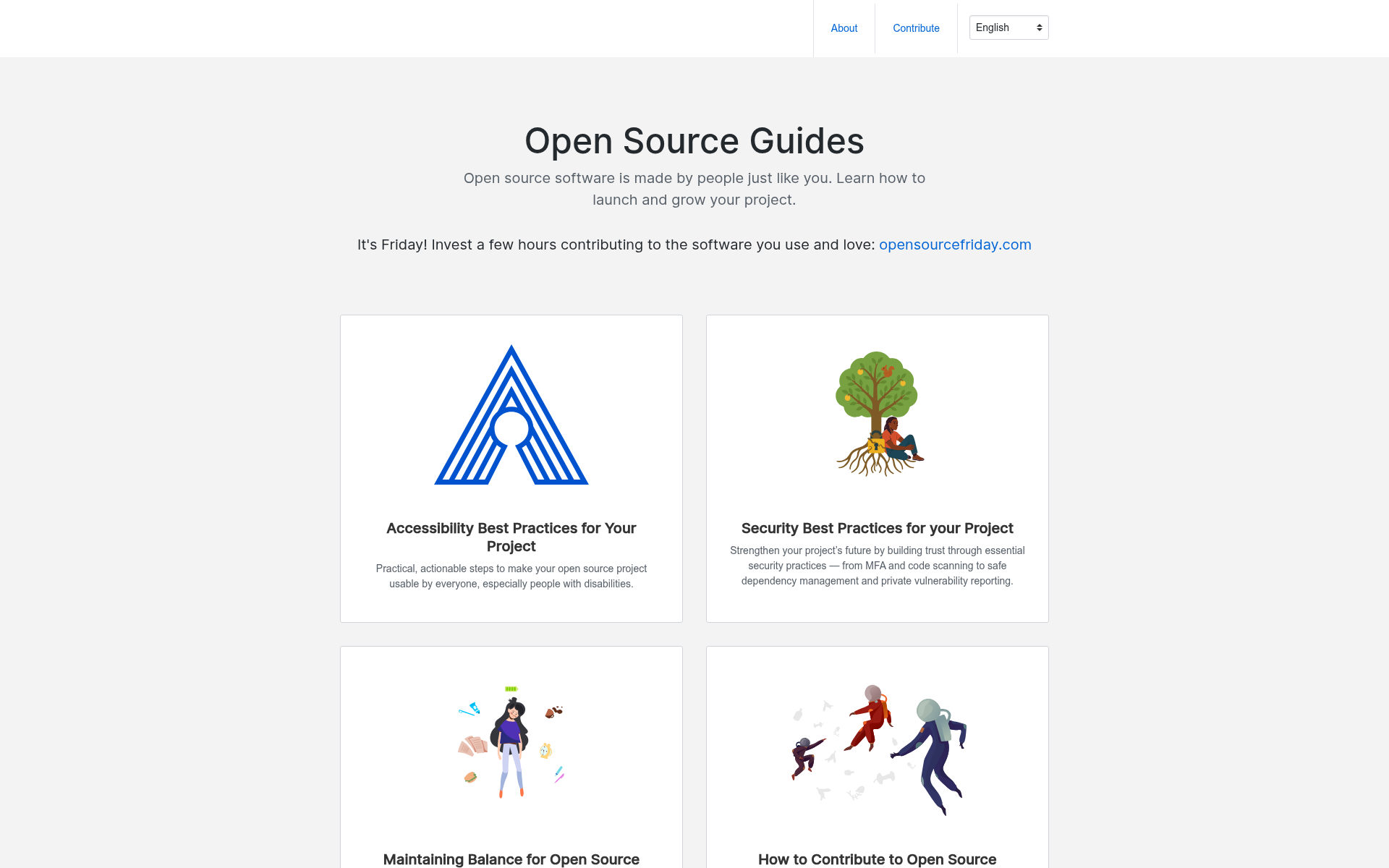 Screenshot of opensource.guide