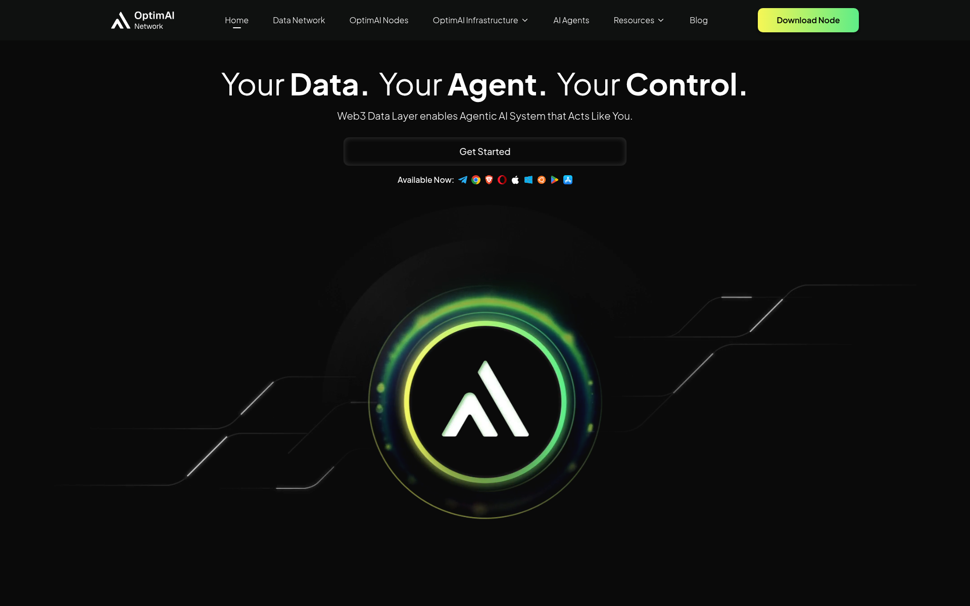 Screenshot of optimai.network