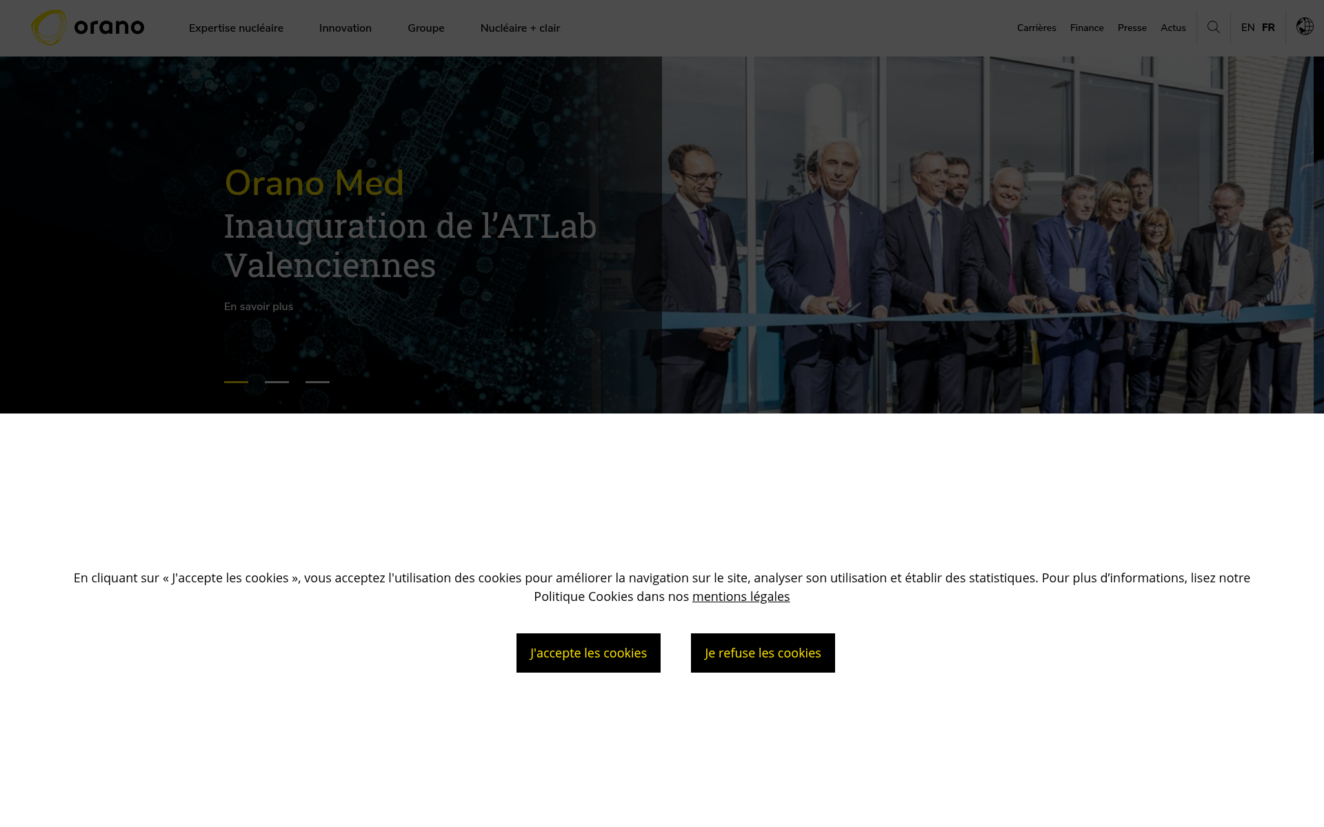 Screenshot of orano.group