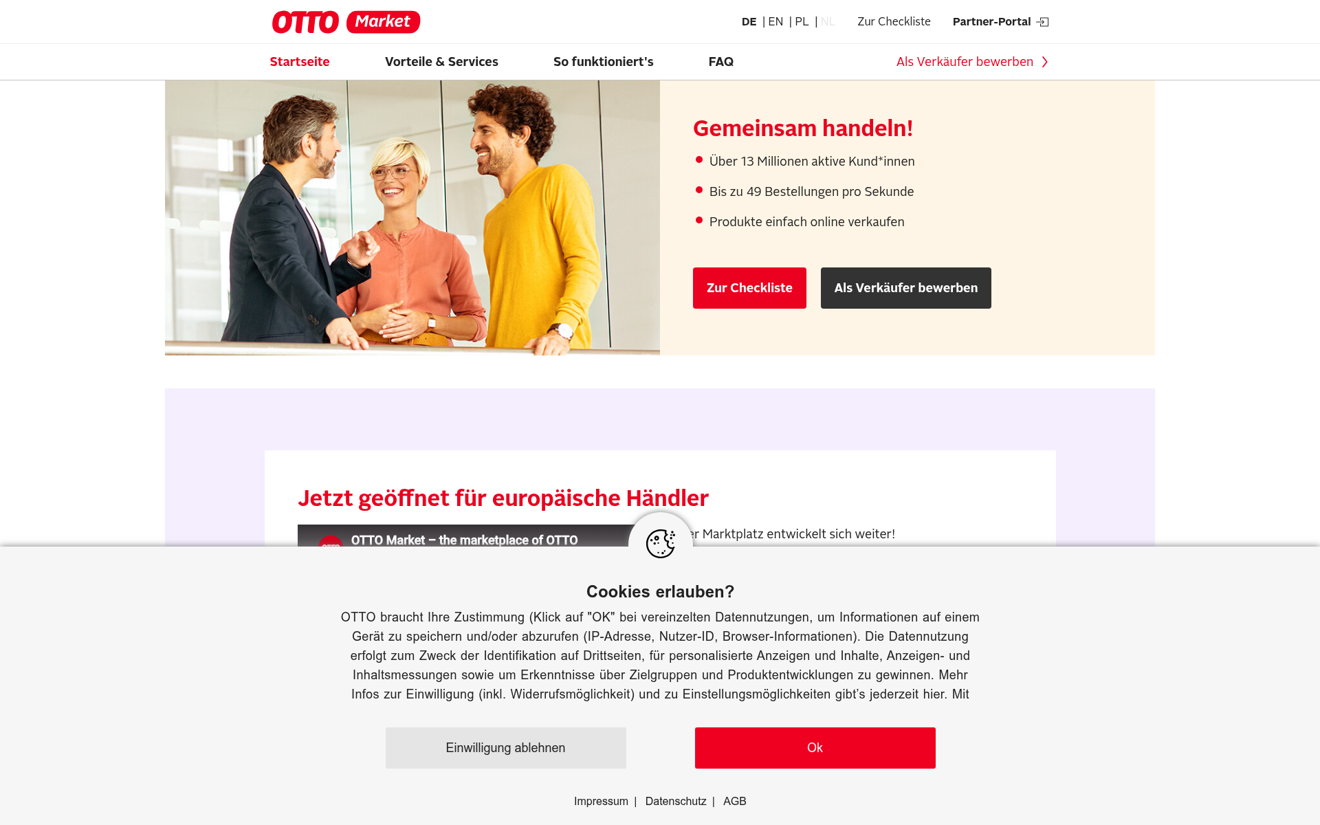 Screenshot of otto.market