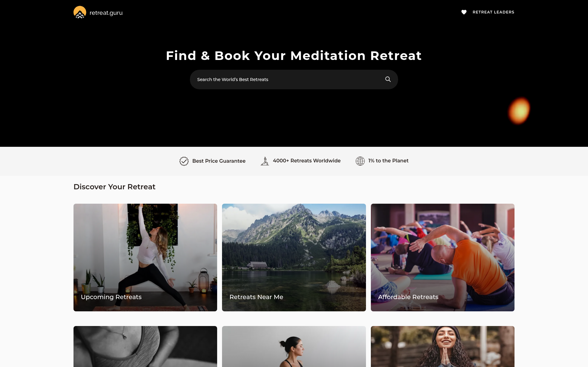 Screenshot of retreat.guru