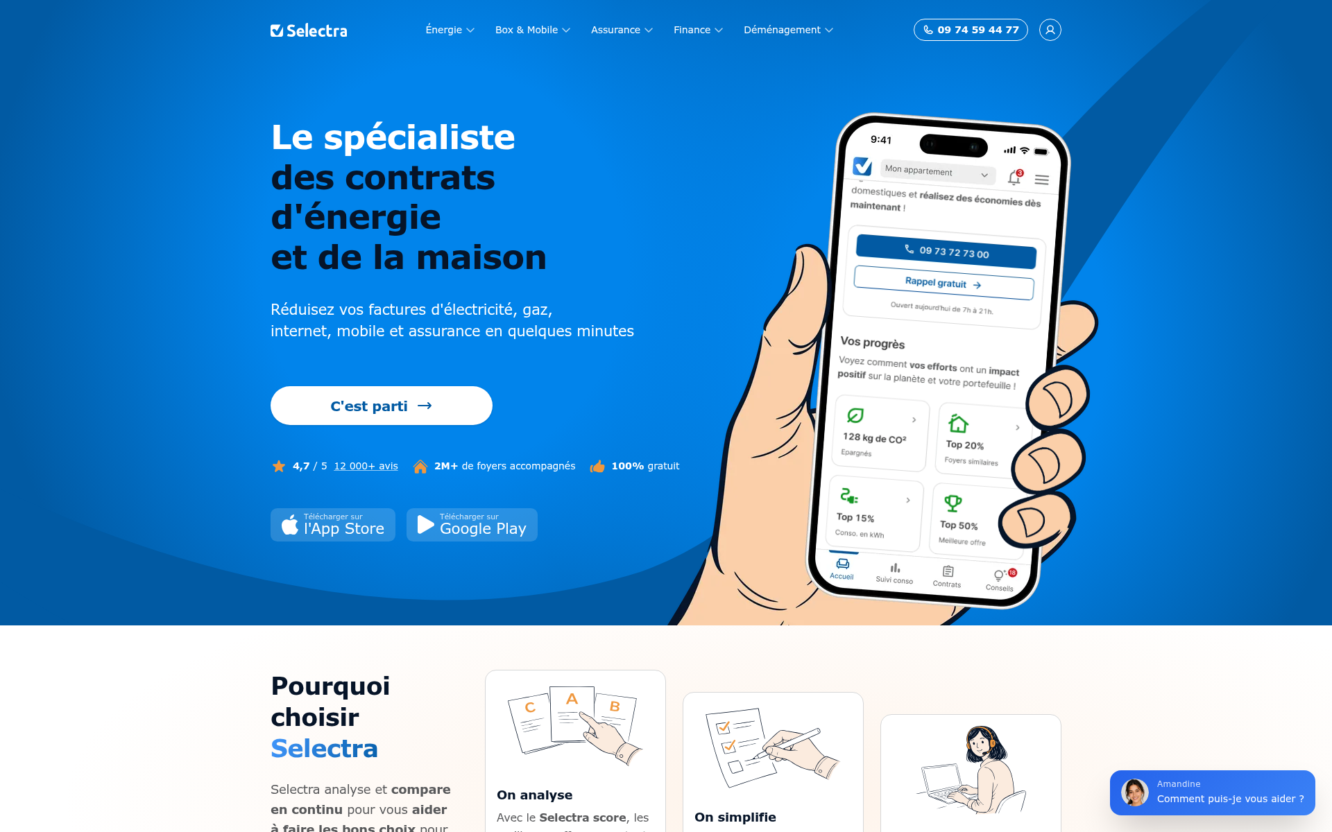 Screenshot of selectra.info