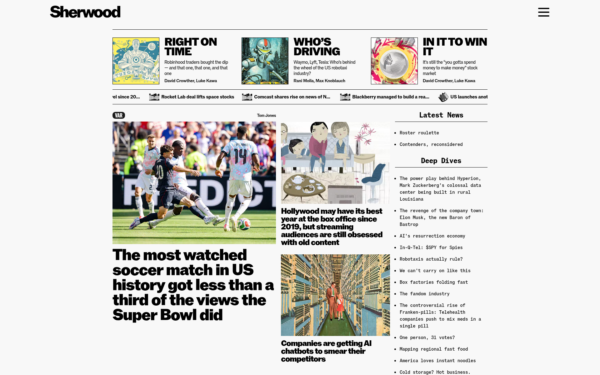 Screenshot of sherwood.news