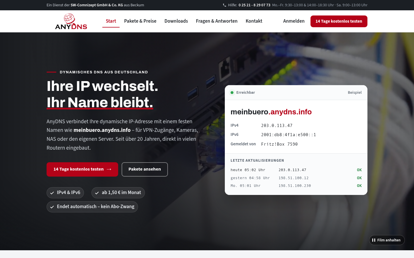 Screenshot of swdns.info