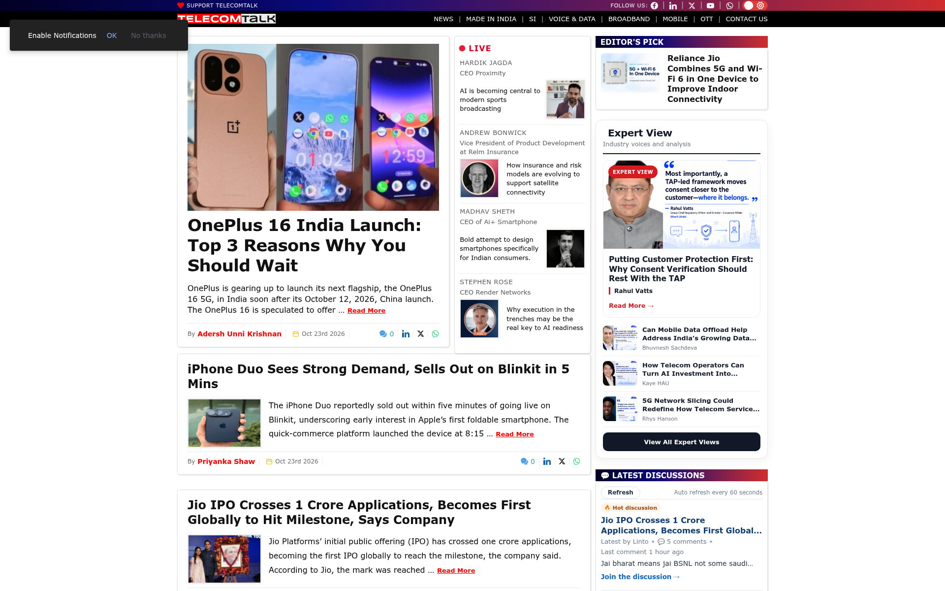 Screenshot of telecomtalk.info