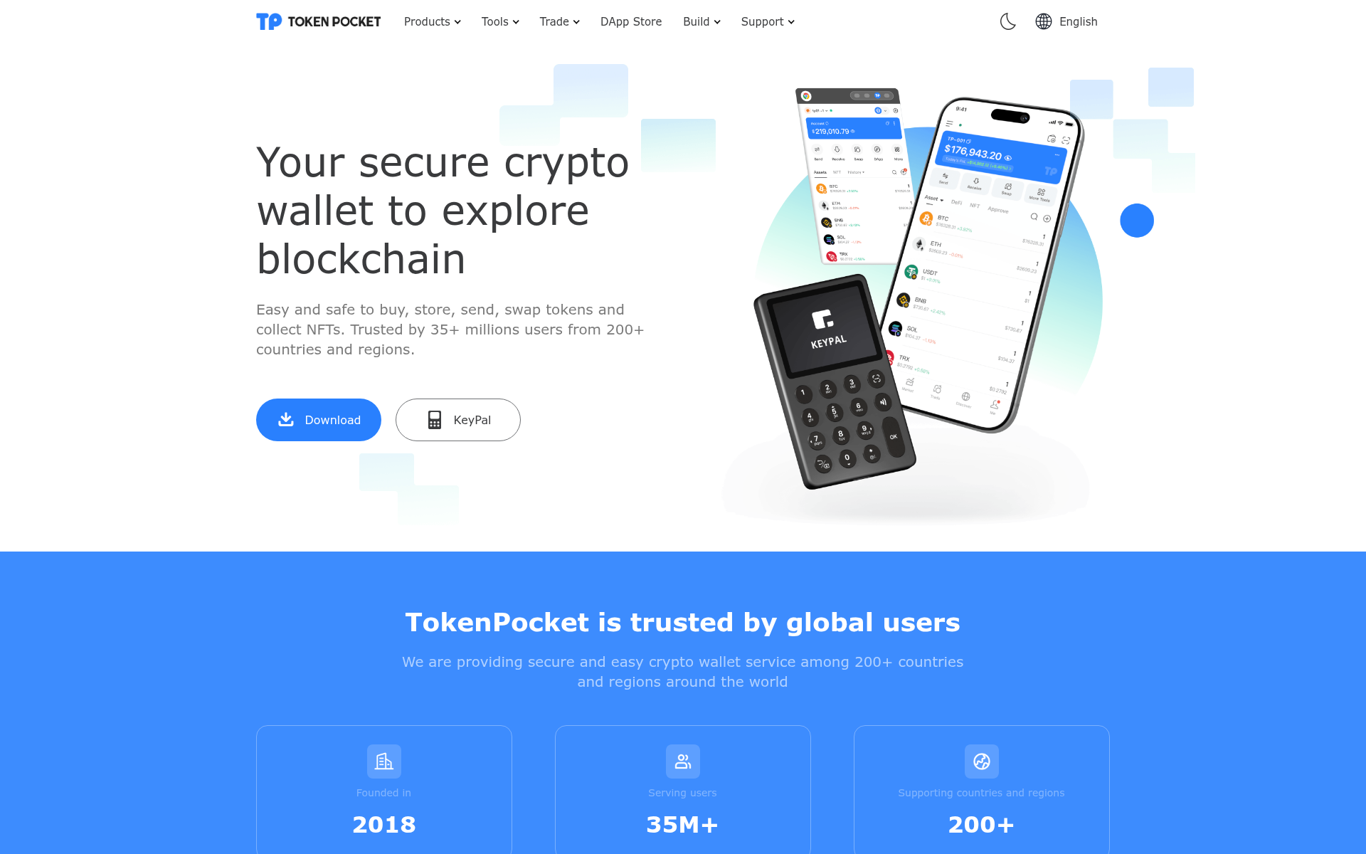 Screenshot of tokenpocket.pro
